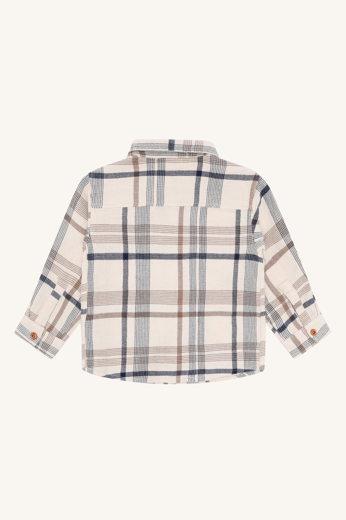 🤎 Hust & Claire – Zacht geruit hemd in beige en blauw 👔✨