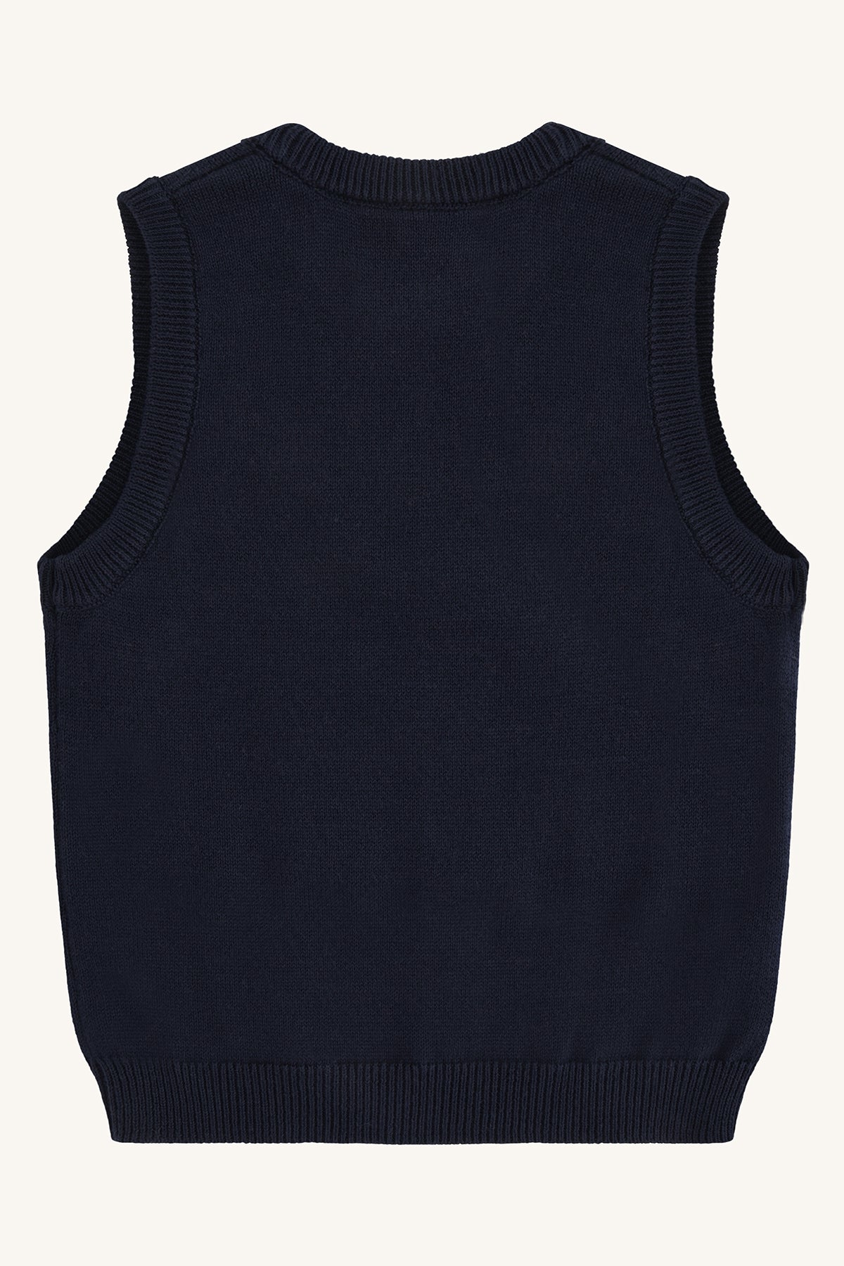 🦌 Hust & Claire – Donkerblauwe kerstdebardeur met rendierapplicatie 🎄✨