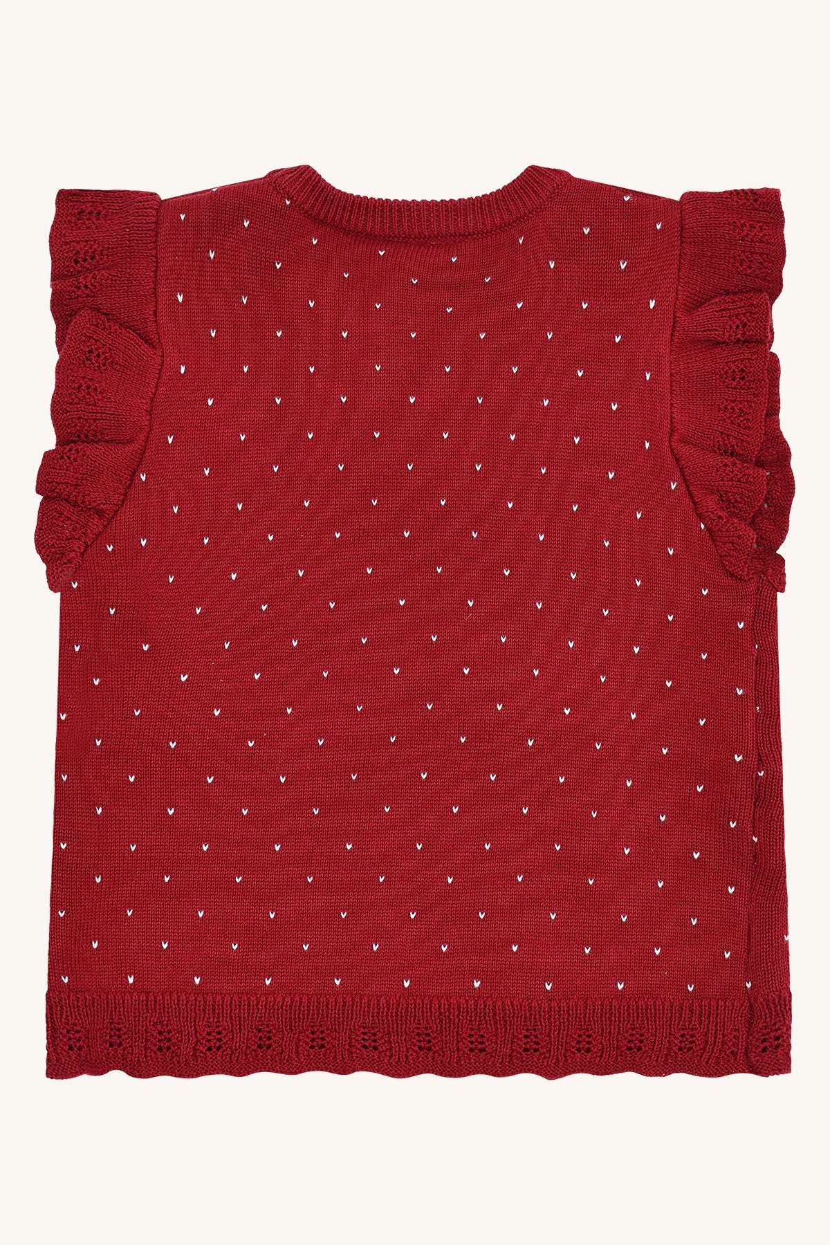 🐰 Hust & Claire – Gebreide debardeur met konijntje (bordeaux) ❤️✨