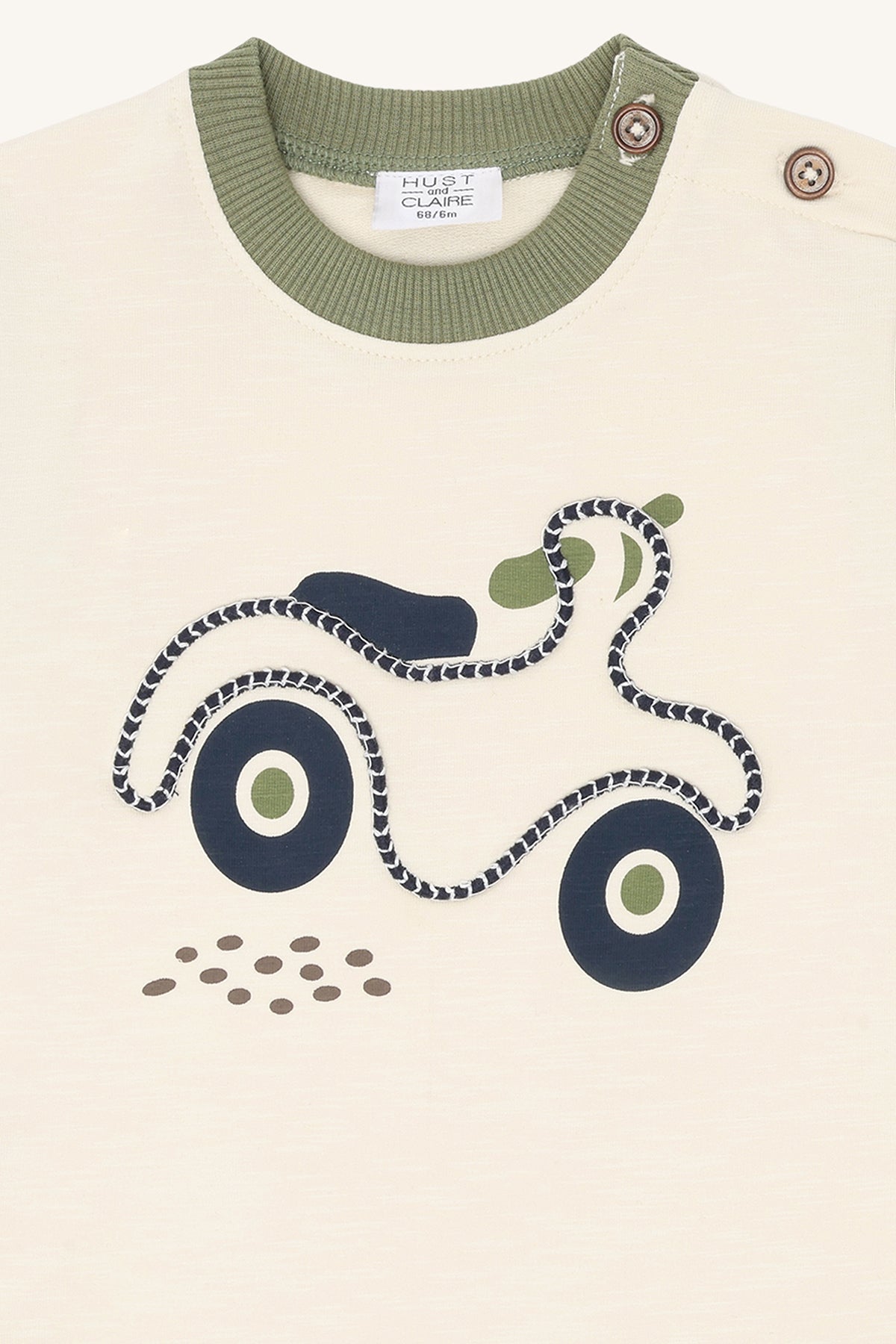 🏍️ Stoer Babyshirt met Motor – Little Rider | Hust & Claire