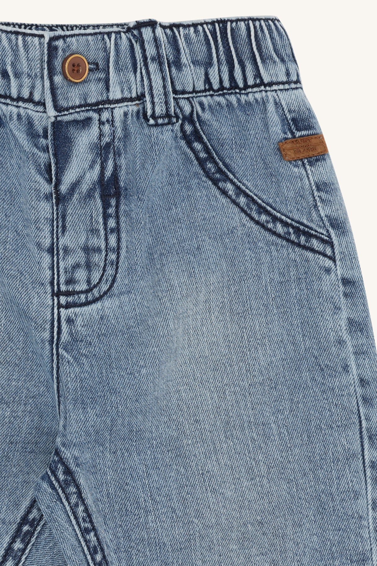 👖 Denim Broek met Elastische Taille – Comfort & Stijl