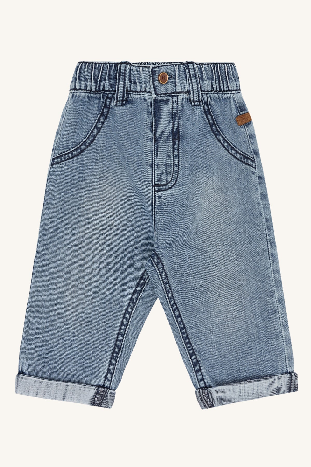 👖 Denim Broek met Elastische Taille – Comfort & Stijl