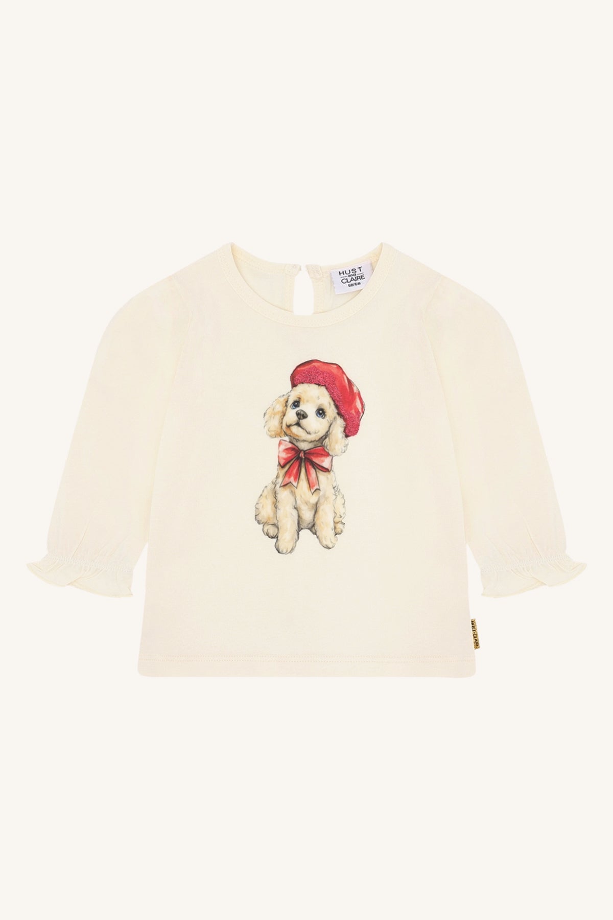 🐶 Longsleeve met Puppy & Strik – lief, speels & onweerstaanbaar