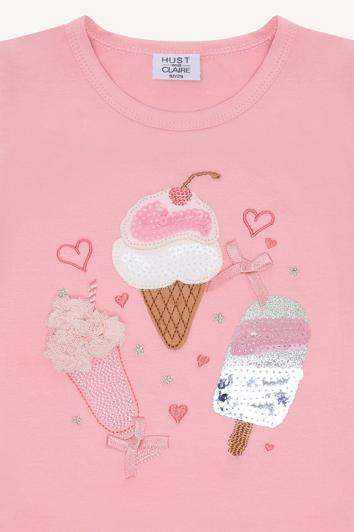 🍦 Ice Cream Dreams T-shirt – Roze | Hust & Claire