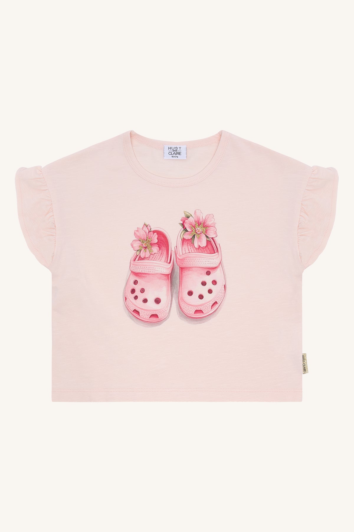 🌸 Pink Summer Clogs T-shirt – Zachtroze | Hust & Claire