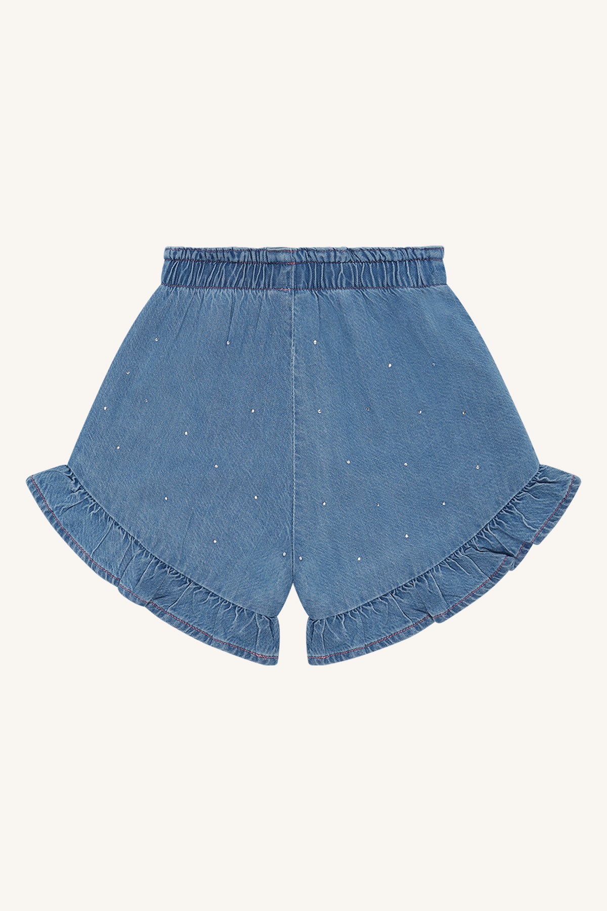 🌈 Cherry Dreams Denim Short – Blauw | Hust & Claire