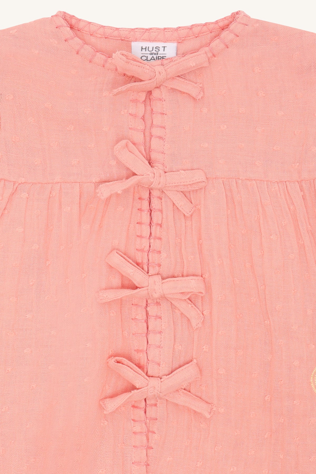 🍦 Sweet Summer Blouse – Koraalroze | Hust & Claire