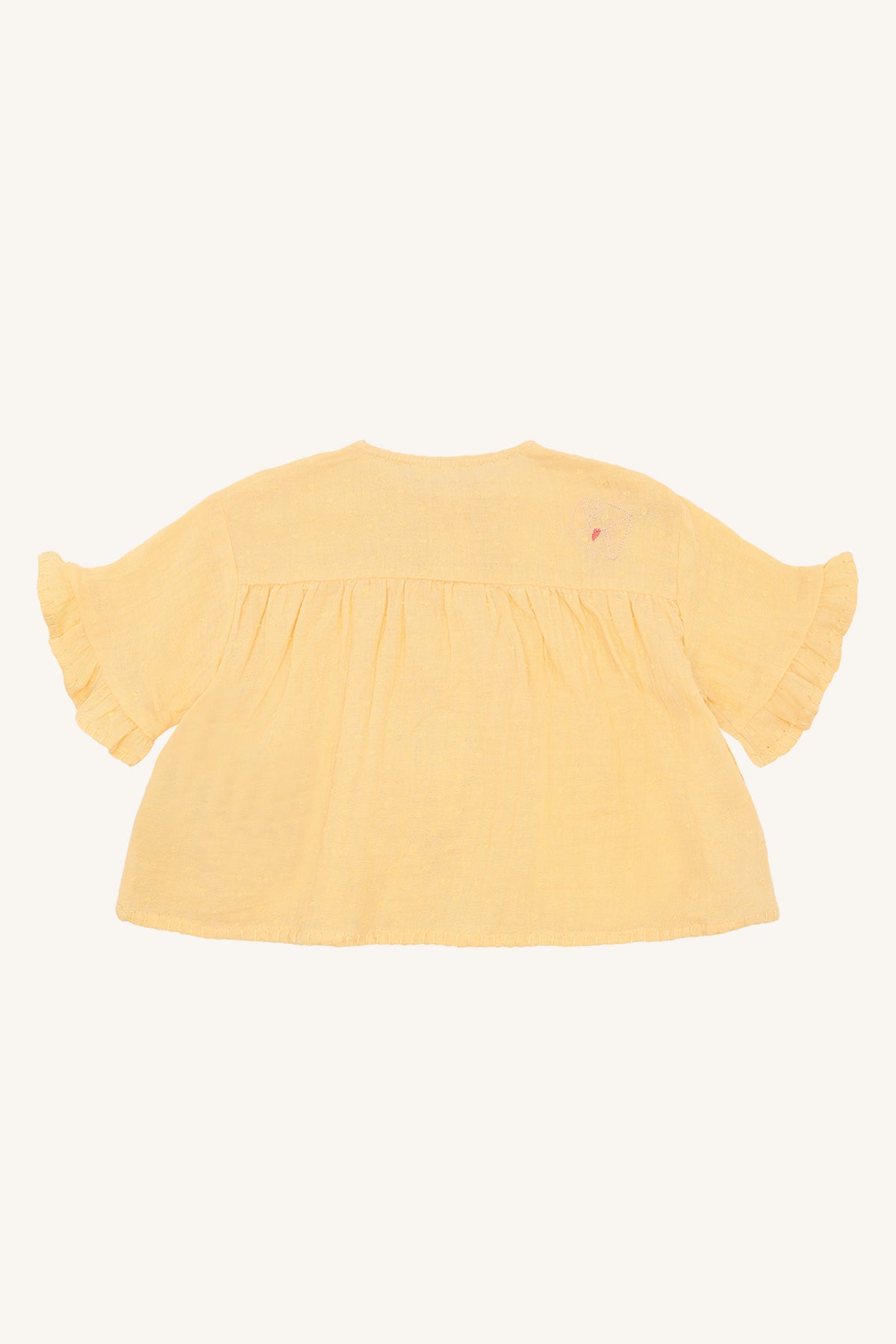 🌼 Sunny Summer Blouse – Zachtgeel | Hust & Claire