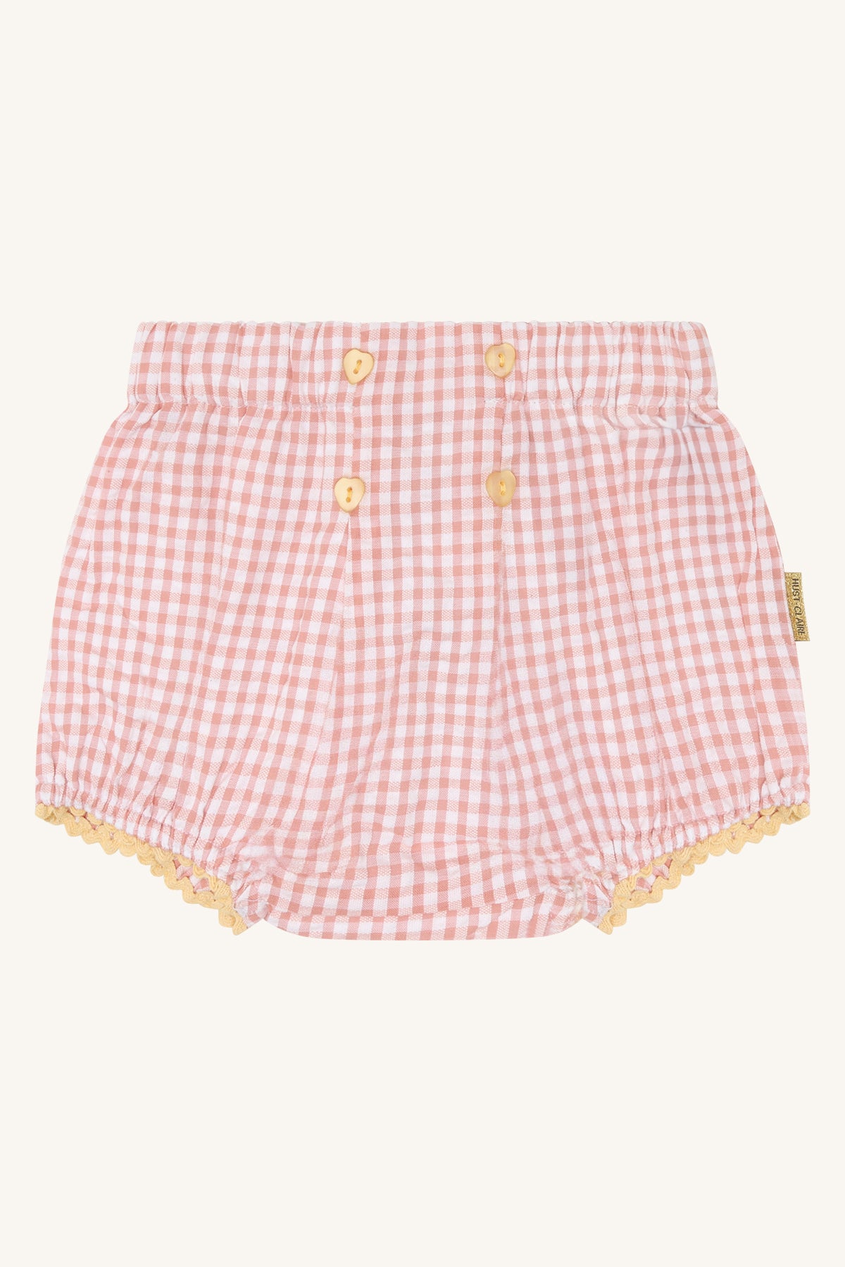 💗 Vichy Bloomer Short – Peach Check | Hust & Claire