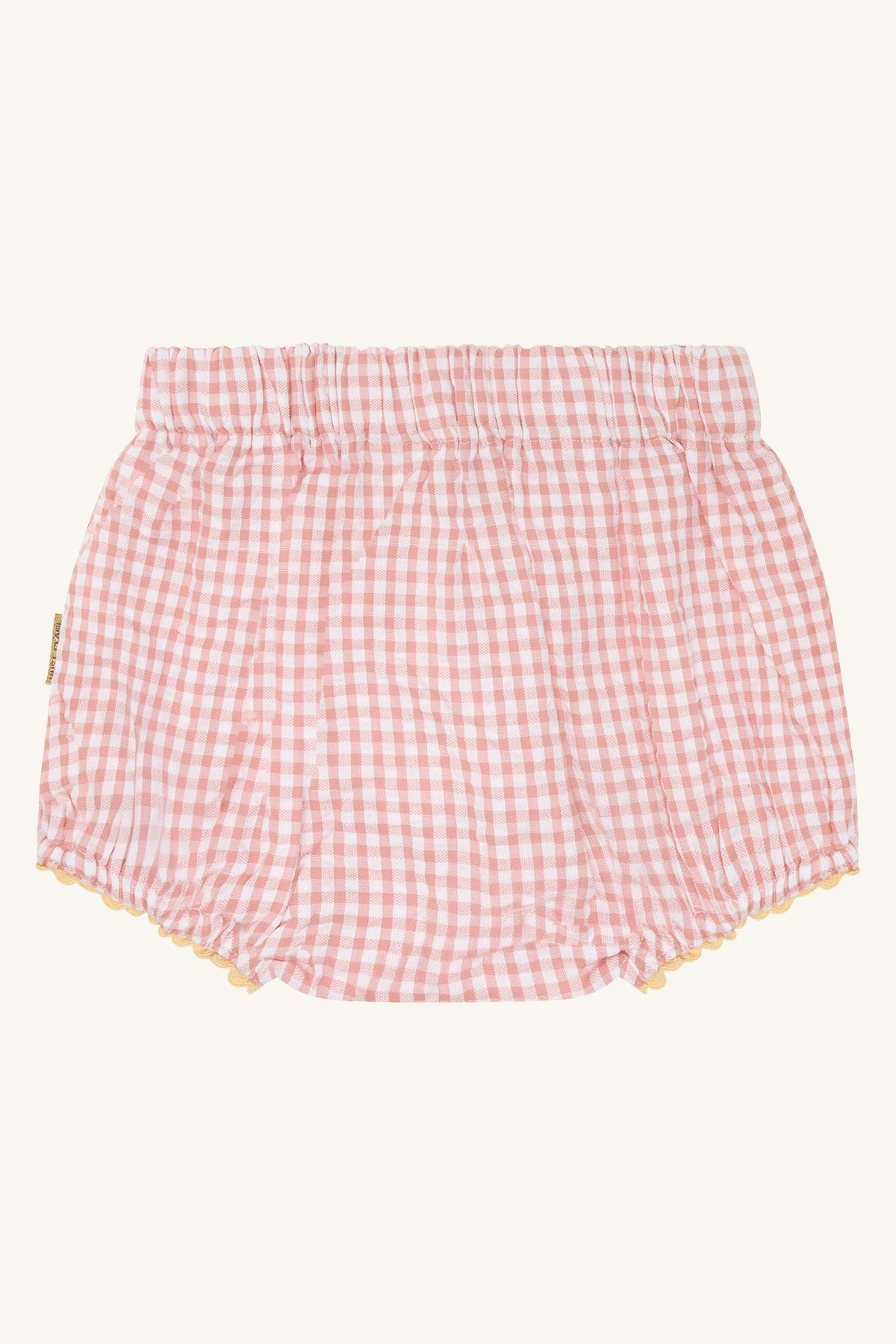 💗 Vichy Bloomer Short – Peach Check | Hust & Claire