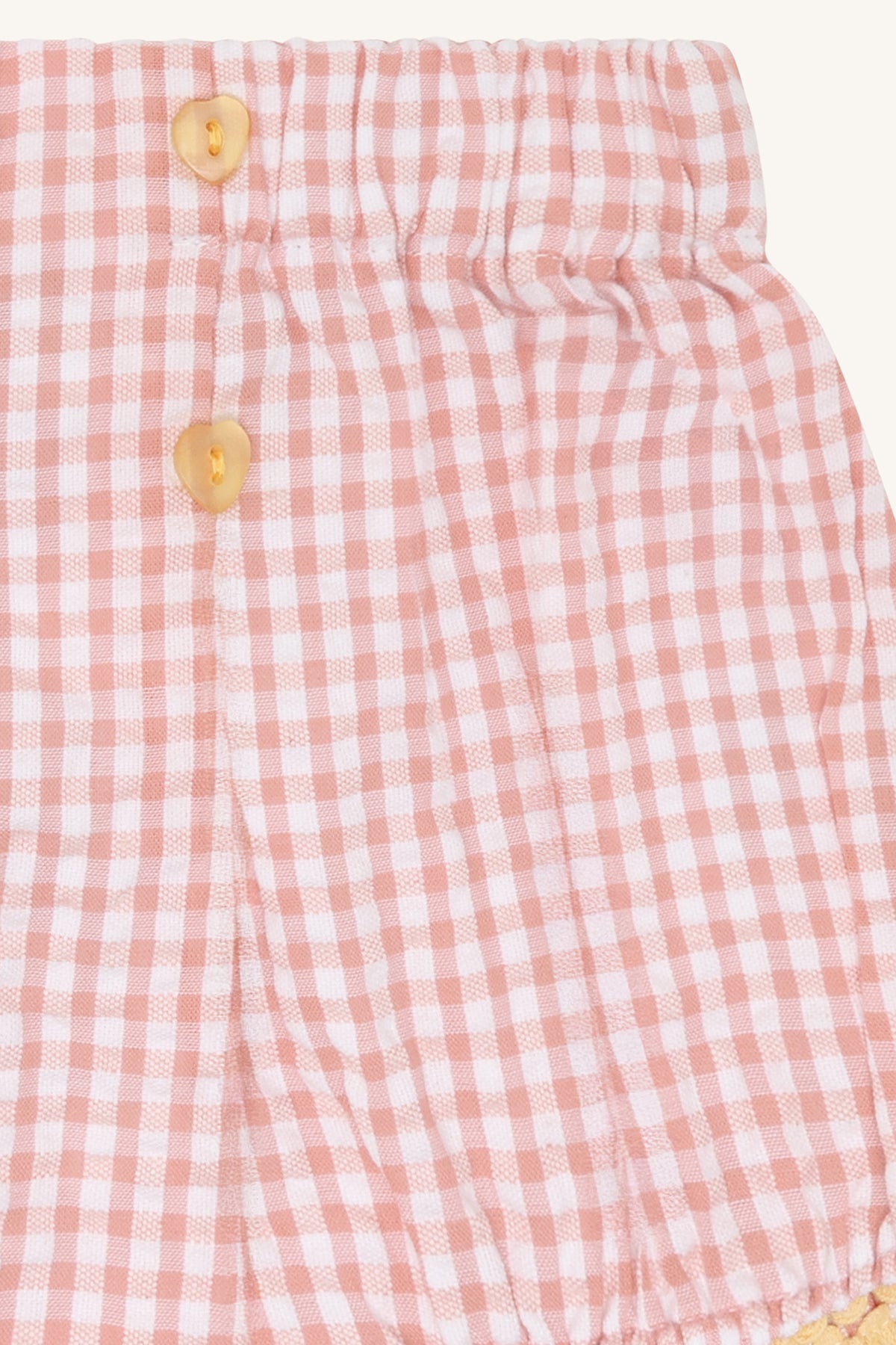 💗 Vichy Bloomer Short – Peach Check | Hust & Claire