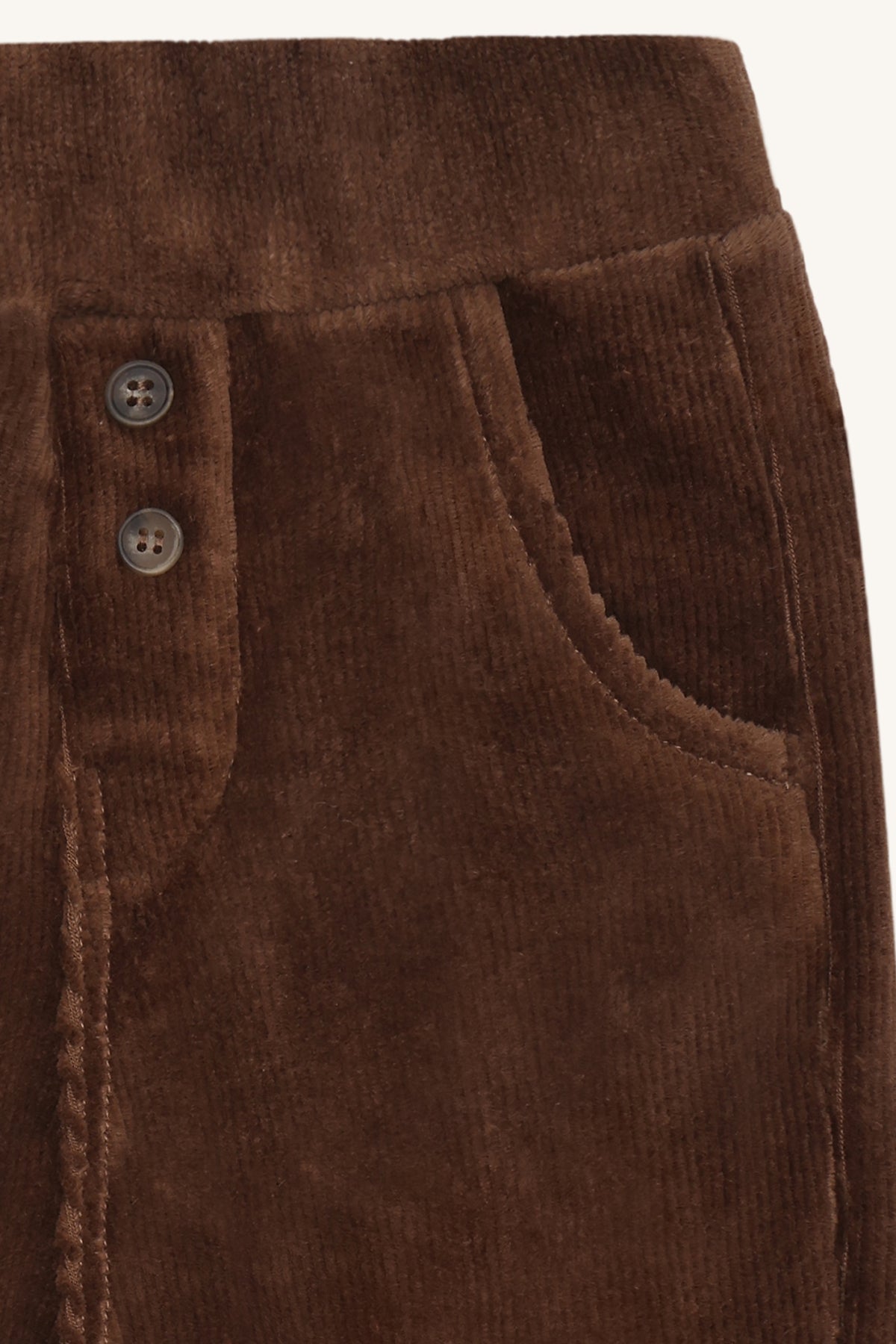 🤎 Hust & Claire Gordon – Stoer ribfluwelen broekje in warm bruin