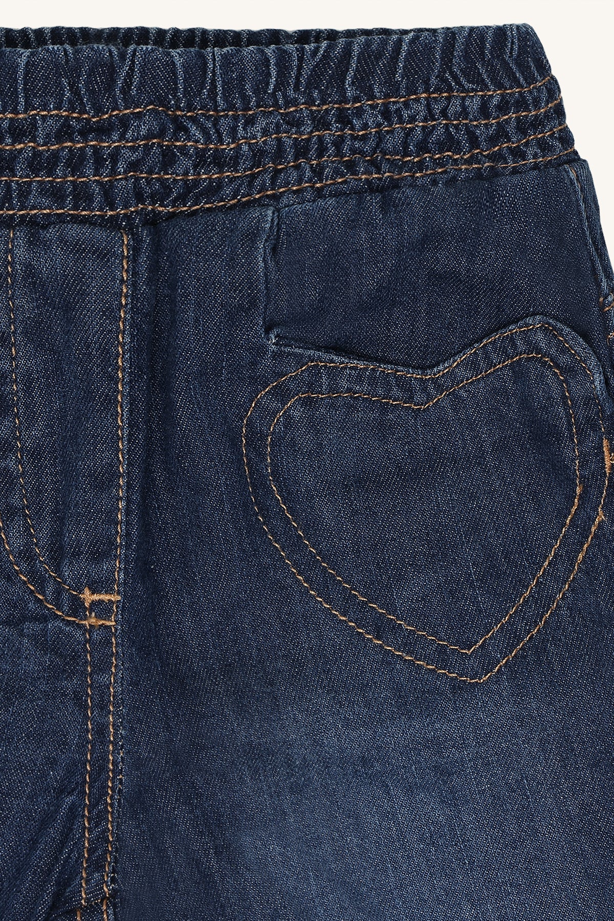 💙 Hust & Claire HCTilde zachte jeans met hartjeszakken – Blue Denim