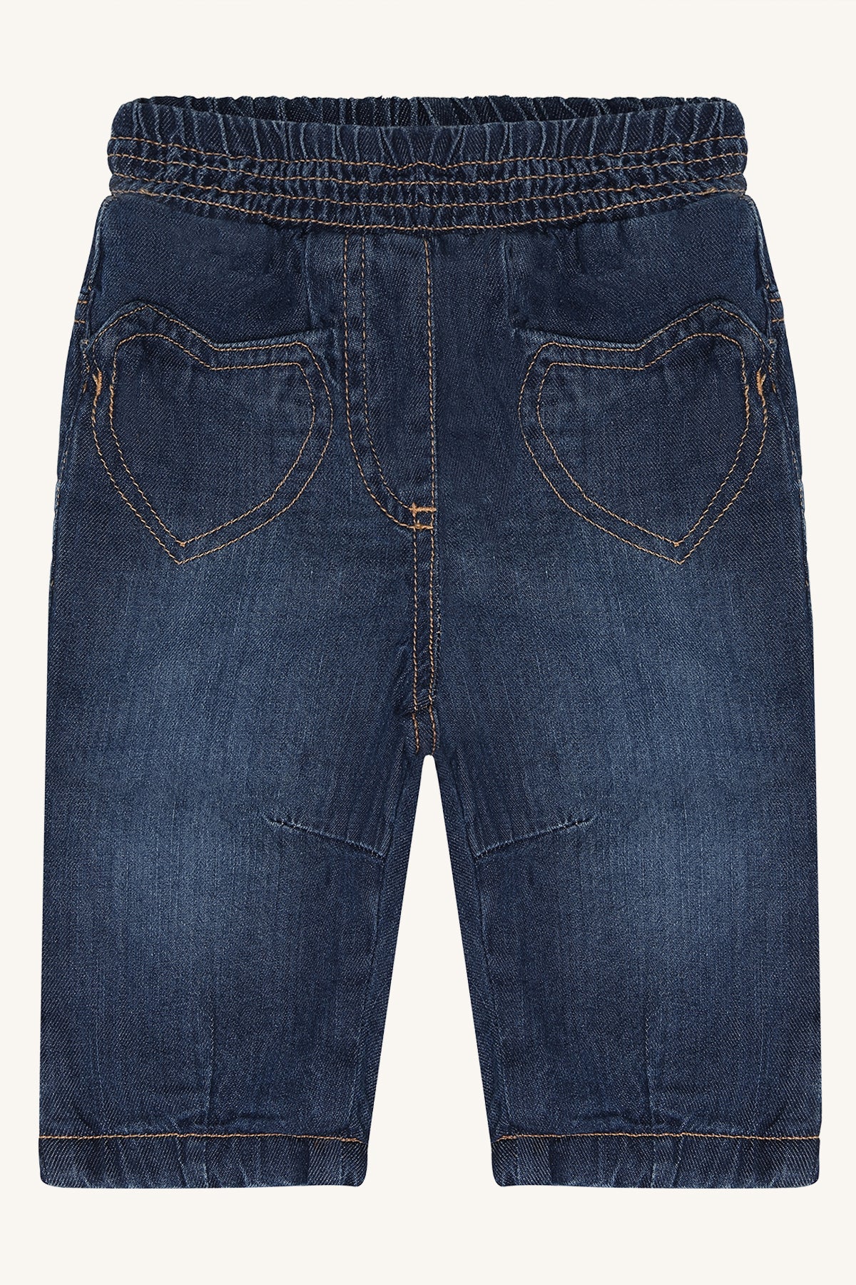 💙 Hust & Claire HCTilde zachte jeans met hartjeszakken – Blue Denim