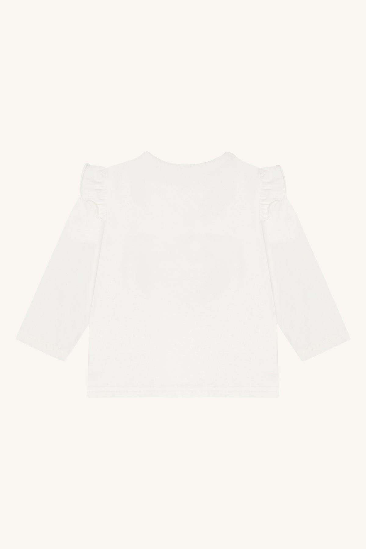 💗 Hust & Claire longsleeve met hart & ruches – Ivory