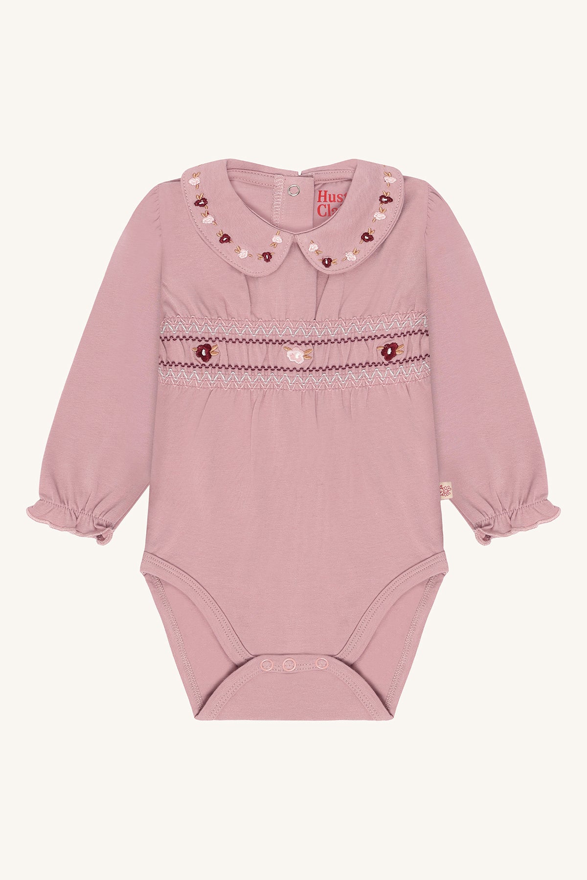 🌸 Hust & Claire Britt body met smock & bloemen – Heather