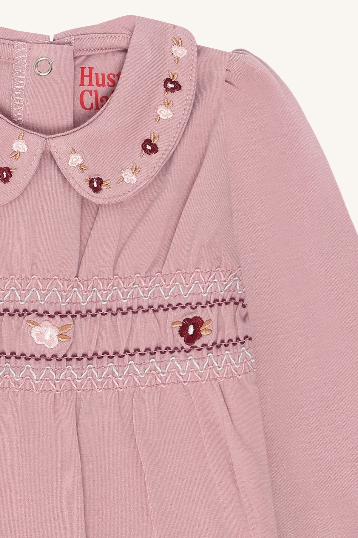 🌸 Hust & Claire Britt body met smock & bloemen – Heather