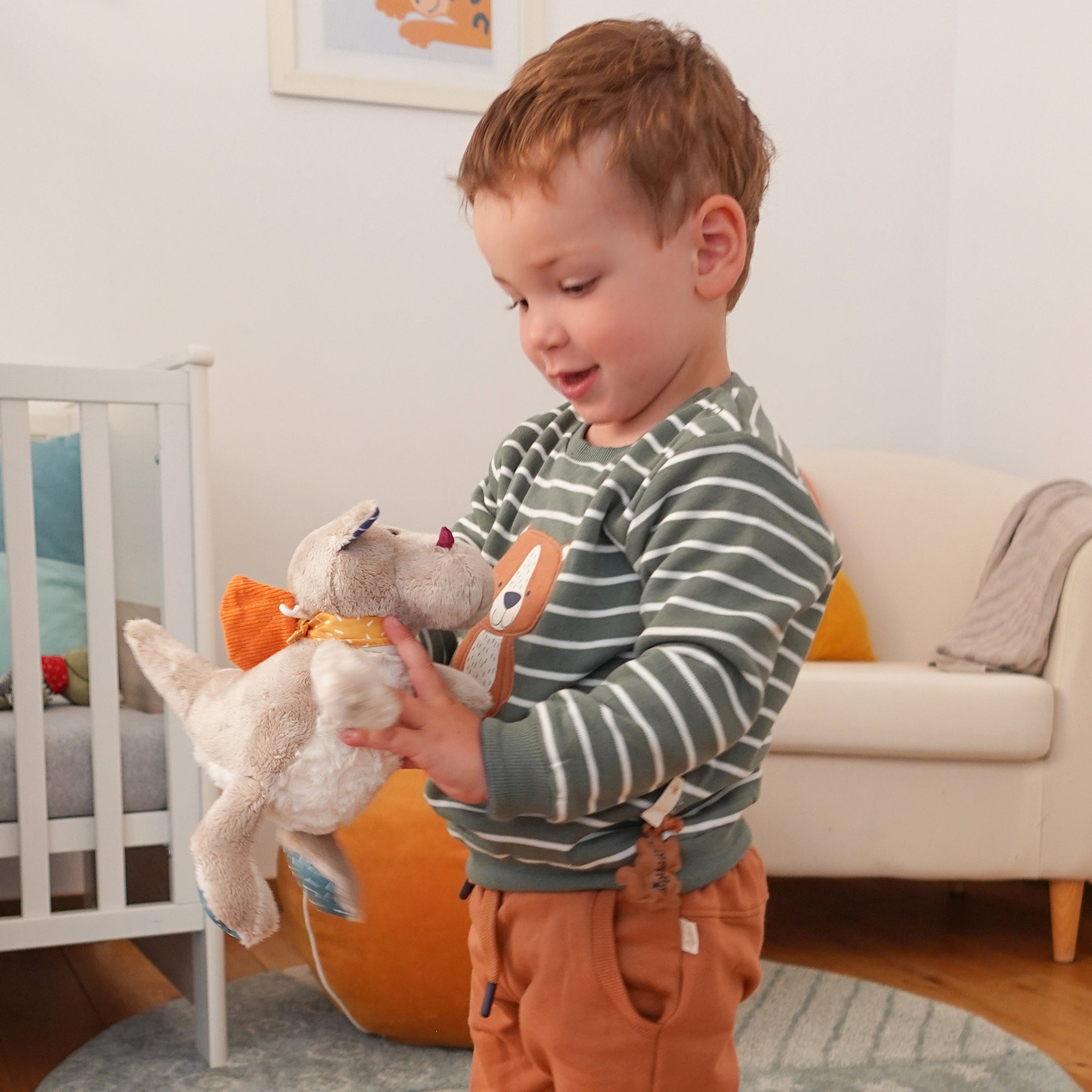 🦛 Sigikid Muzikale Knuffel Nijlpaard – Zachte Droomvriend met Muziekdoos