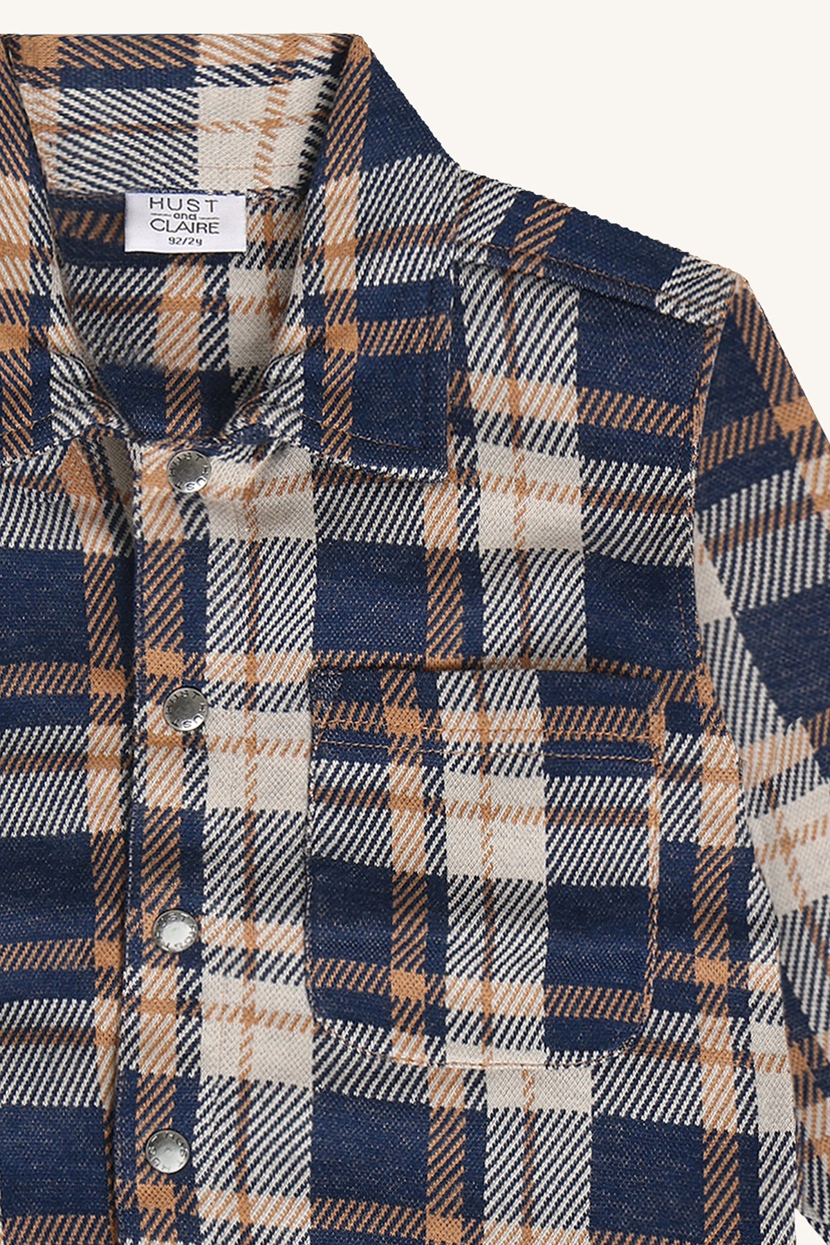 💙 Hust & Claire jongenshemd – Classic Lumberjack Check