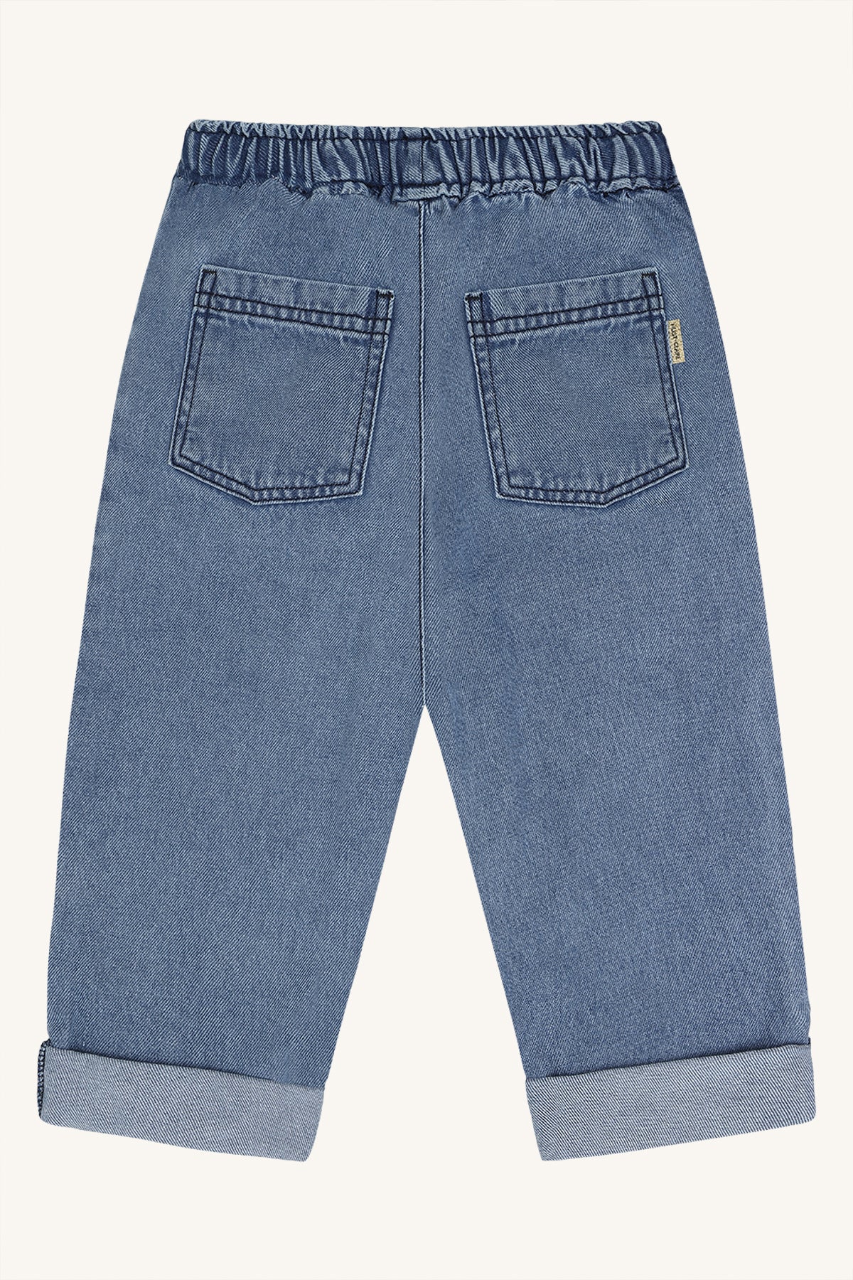 👖 Hust & Claire – Relaxed jeans met omslag & elastische taille