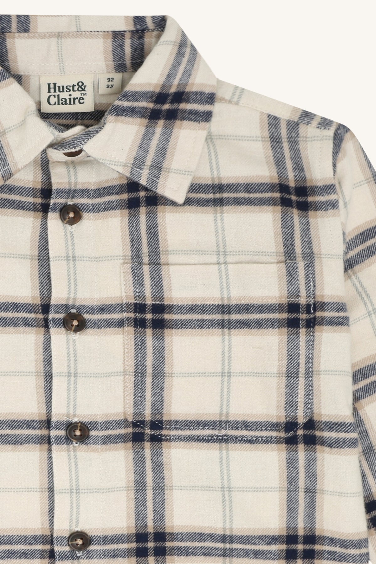 🤎 Hust & Claire Ravn geruit hemd – French Oak