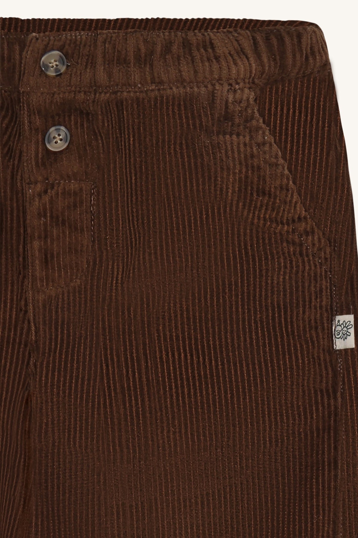 🤎 Hust & Claire James Heavy Cord – Stoer ribfluwelen broekje in warmbruin