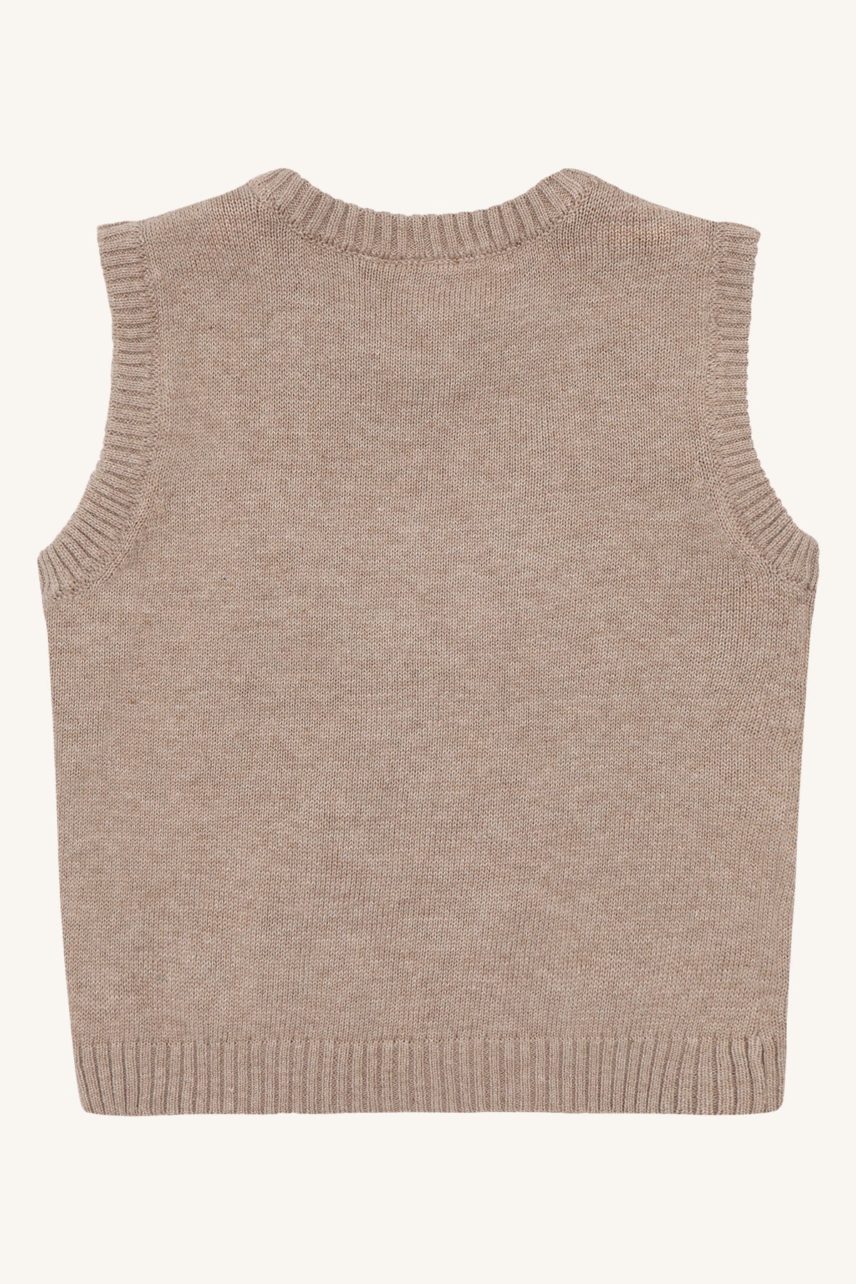 🦌 Hust & Claire Princo Reindeer – Schattige gebreide kerstspencer met rendier in beige