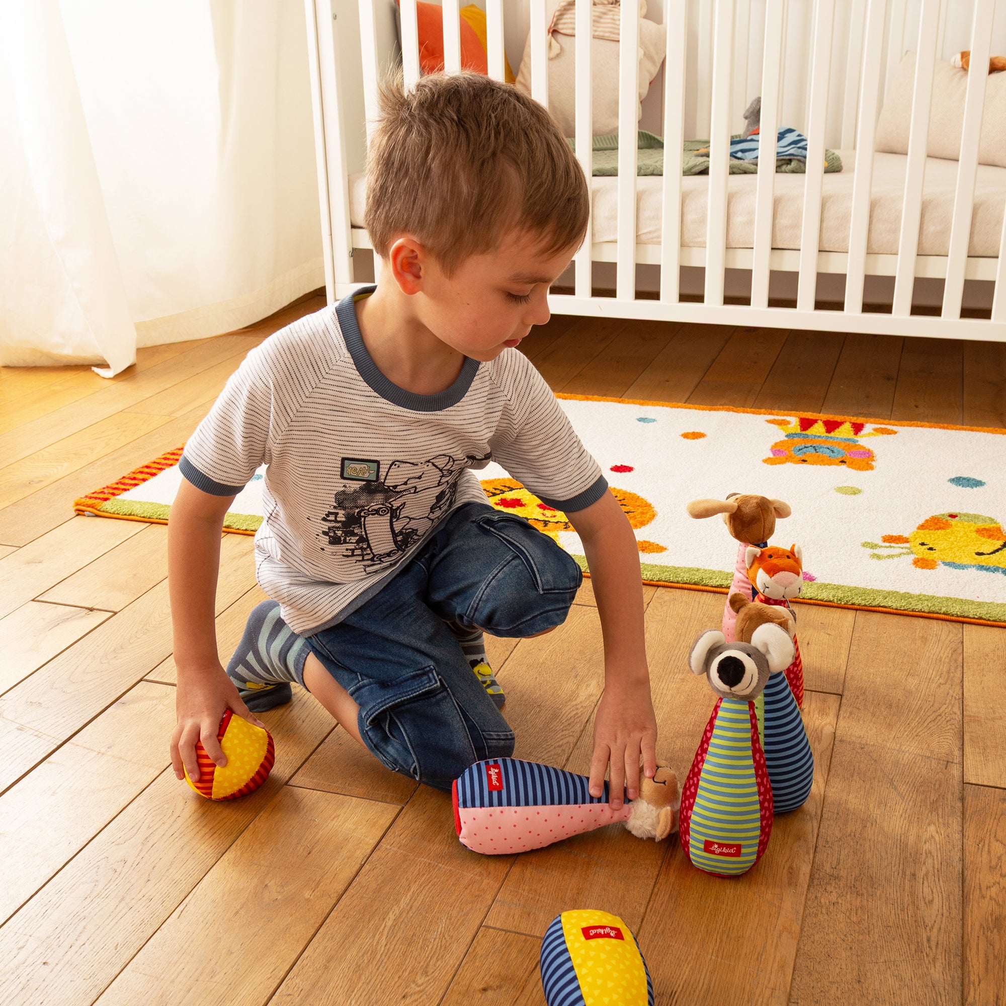 🎳 Sigikid Bowlingset Dierenvriendjes – Spelenderwijs Rollen, Gooien en Lachen