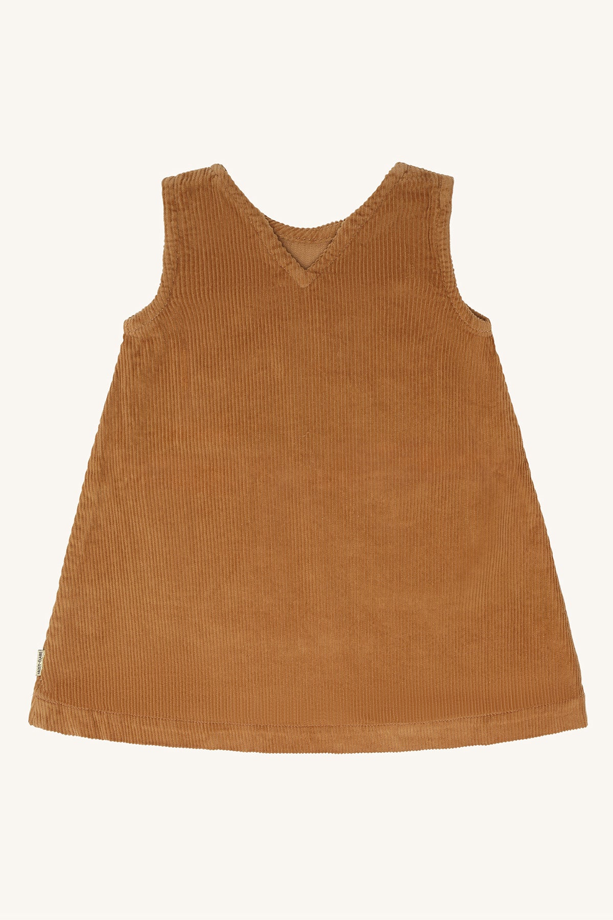 🤎 Hust & Claire – Ribfluwelen overgooier in warme caramel