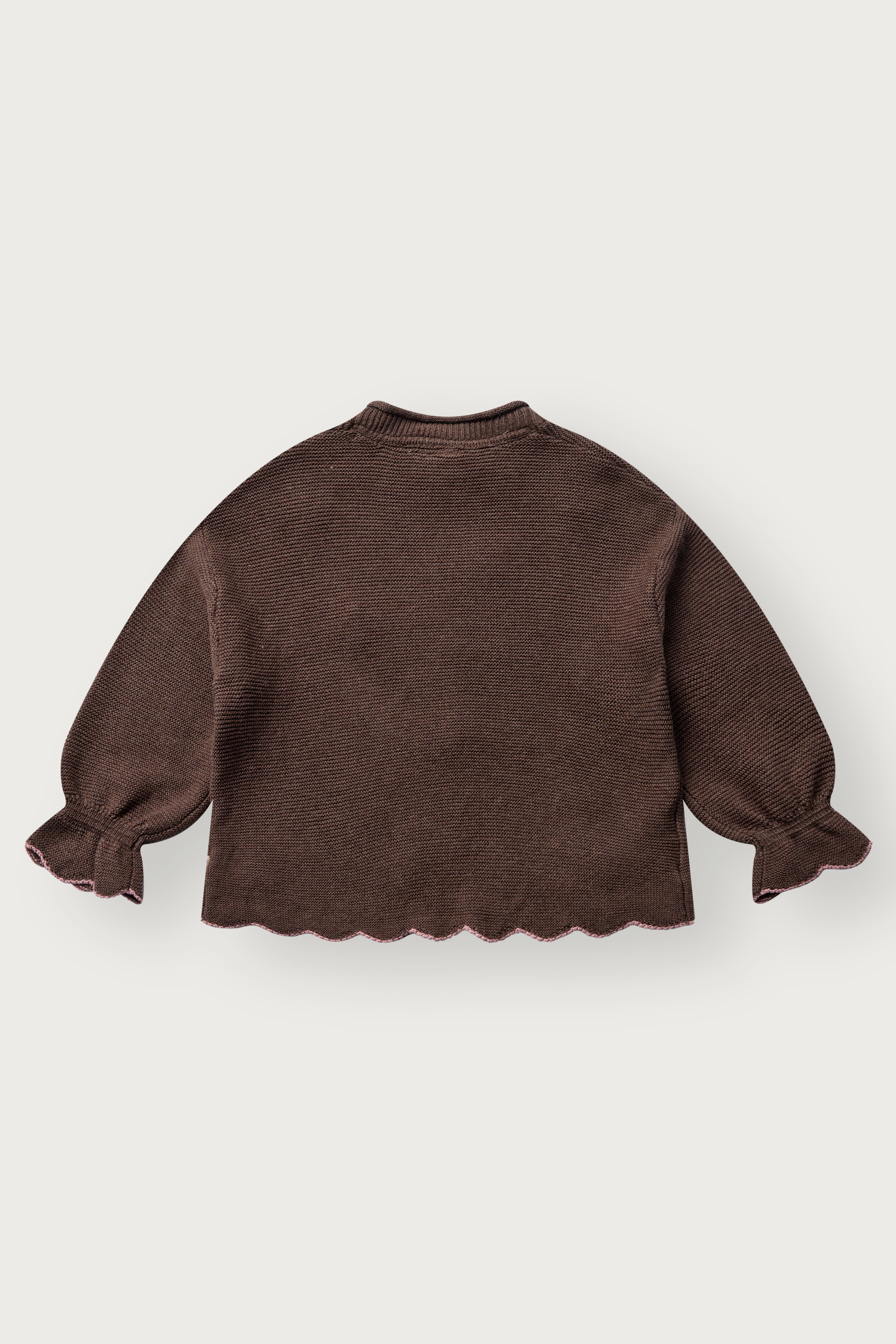🌸 Hust & Claire Charlotte trui met bloemen – Toffee Melange