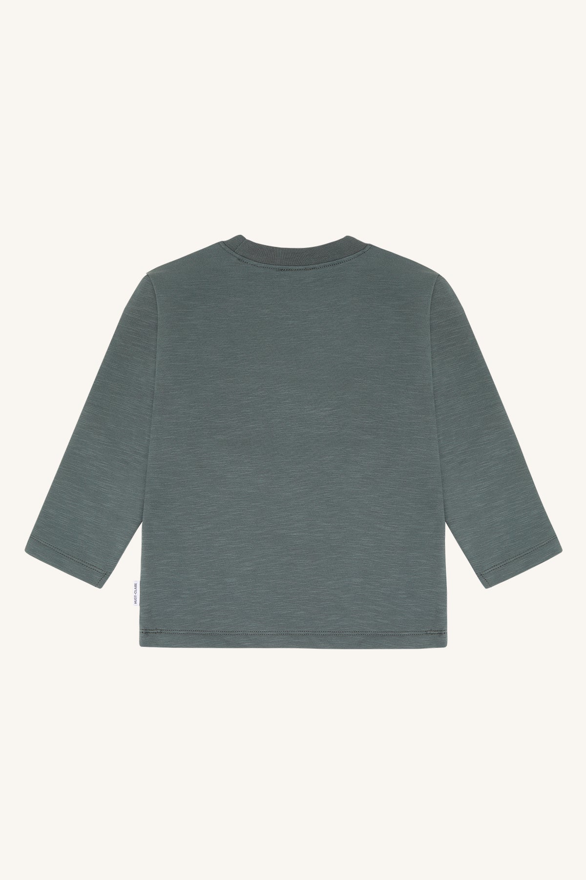 🚛 Hust & Claire Mixer Truck – Longsleeve met betonmixer in Balsam Green