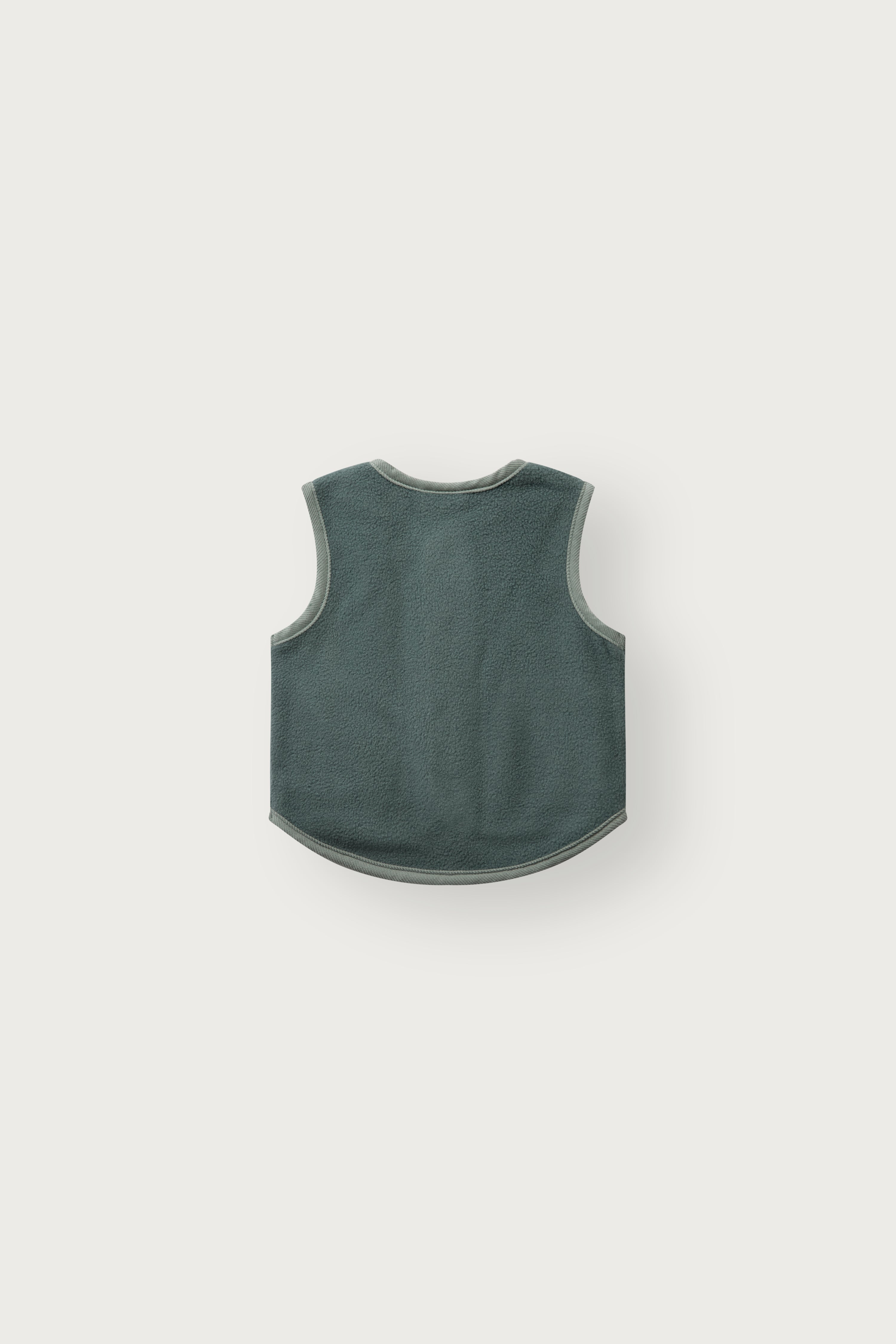 🌿 Hust & Claire Vest – Stoer fleece gilet in Balsam Green