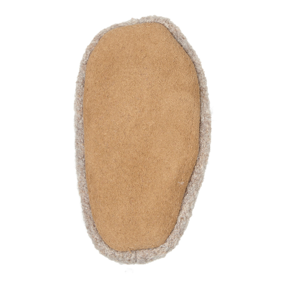 🤎 Bergstein Cozy Baby – Heerlijk warme babyslofjes in Taupe
