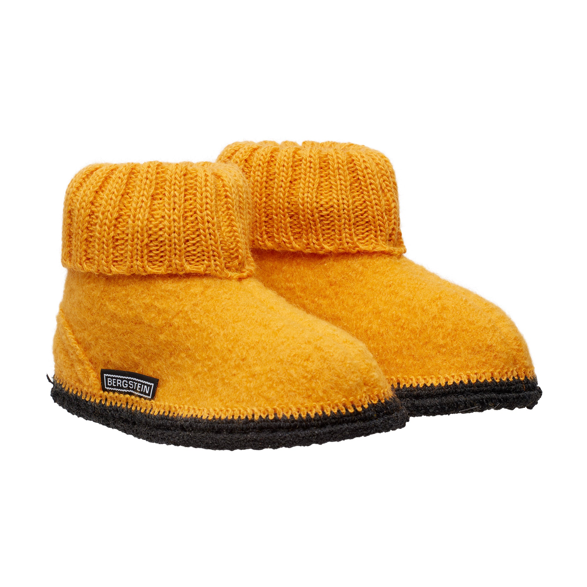 💛 Bergstein Cozy – Heerlijk warme wollen pantoffeltjes in zonnig geel