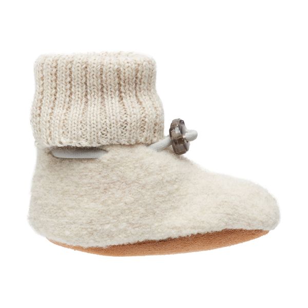 🤍 Bergstein Cozy Baby – Heerlijk warme babyslofjes in Cream