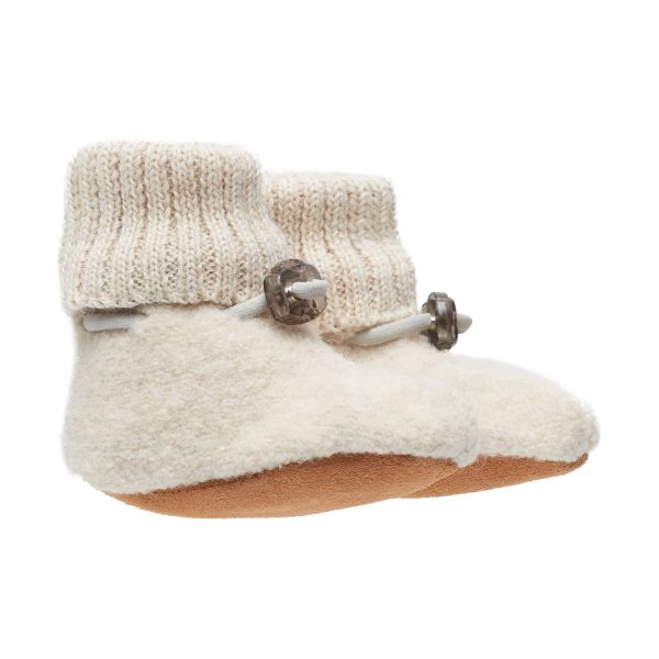 🤍 Bergstein Cozy Baby – Heerlijk warme babyslofjes in Cream