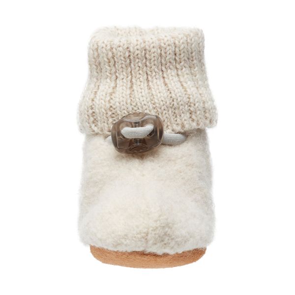 🤍 Bergstein Cozy Baby – Heerlijk warme babyslofjes in Cream
