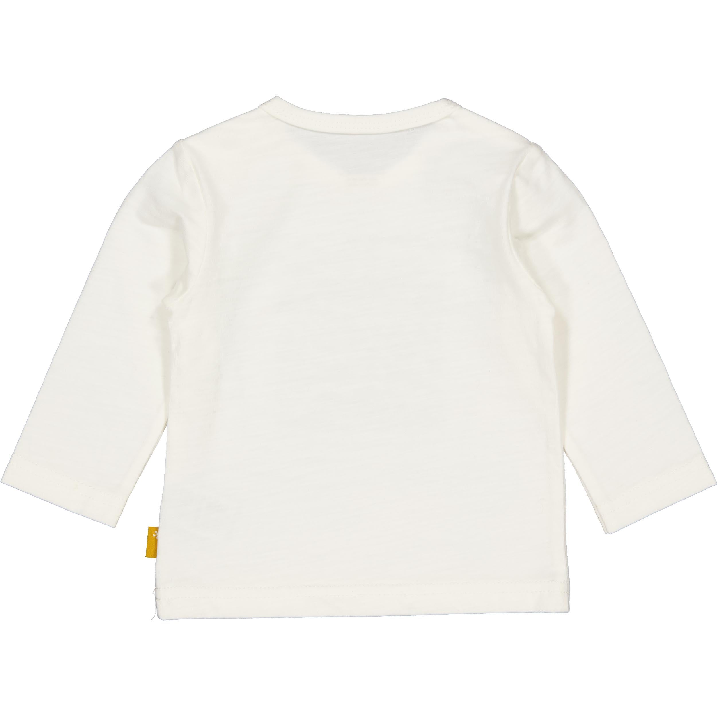 🦒 BESS Baby Longsleeve Wild – Ecru met stoere dierenprint