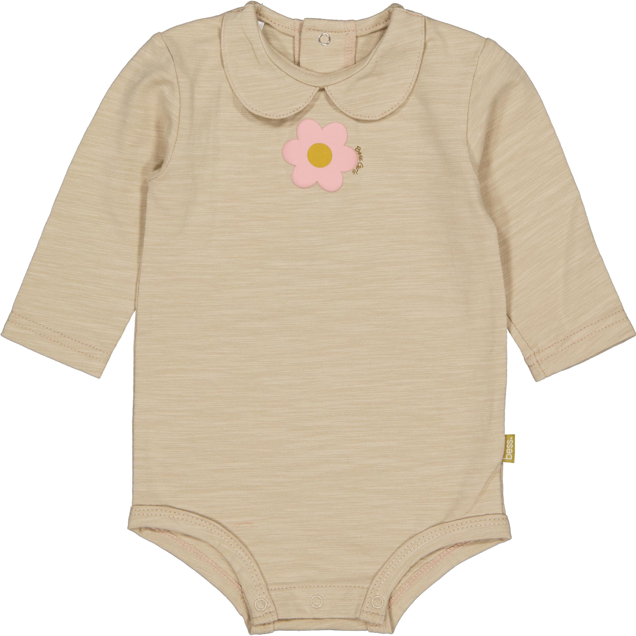 🌸 BESS Baby Body Soft Sand – Bloemetje & Peter Pan-kraagje