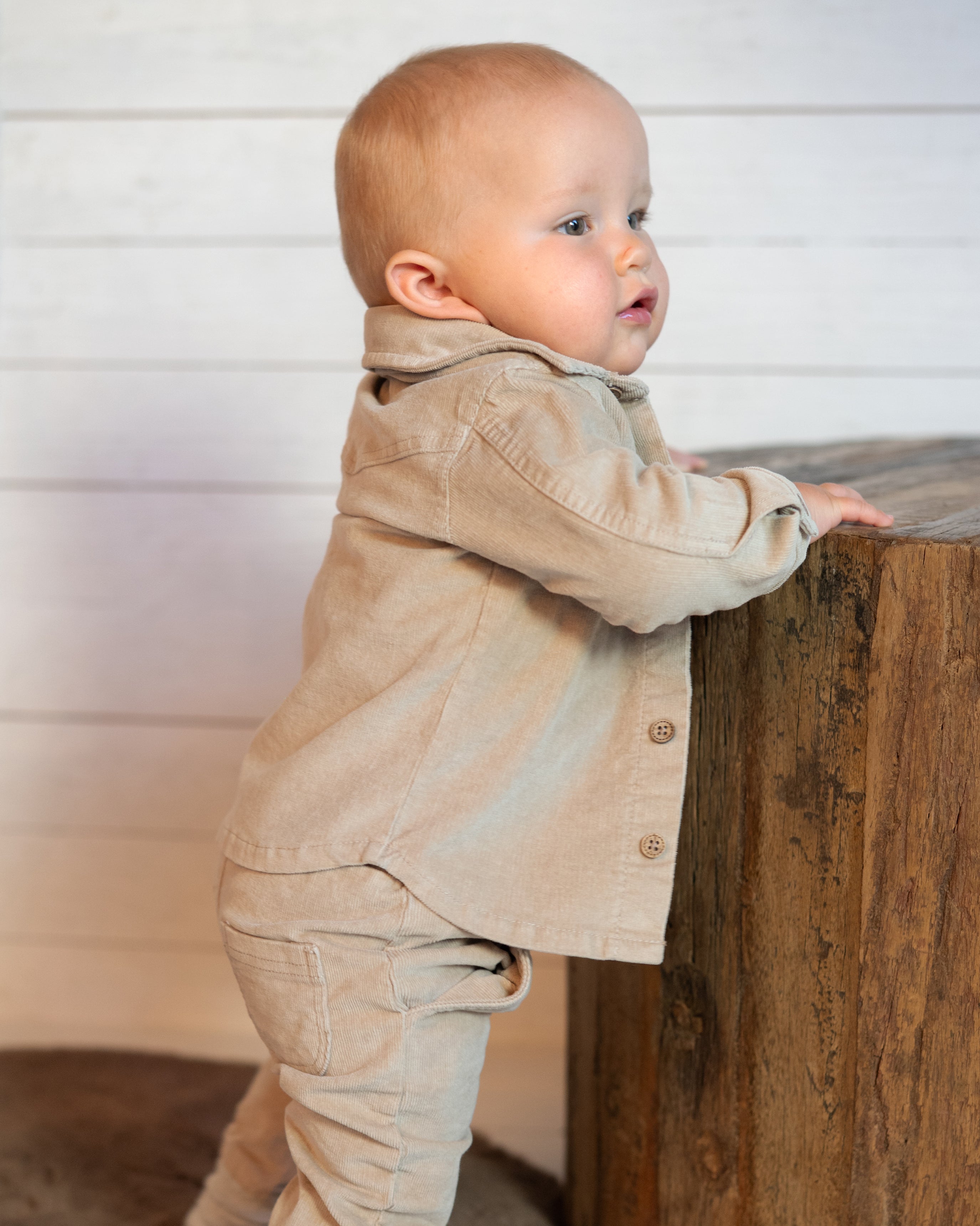🤎 BESS Baby Rib Overhemd Soft Sand – Stoer & stijlvol