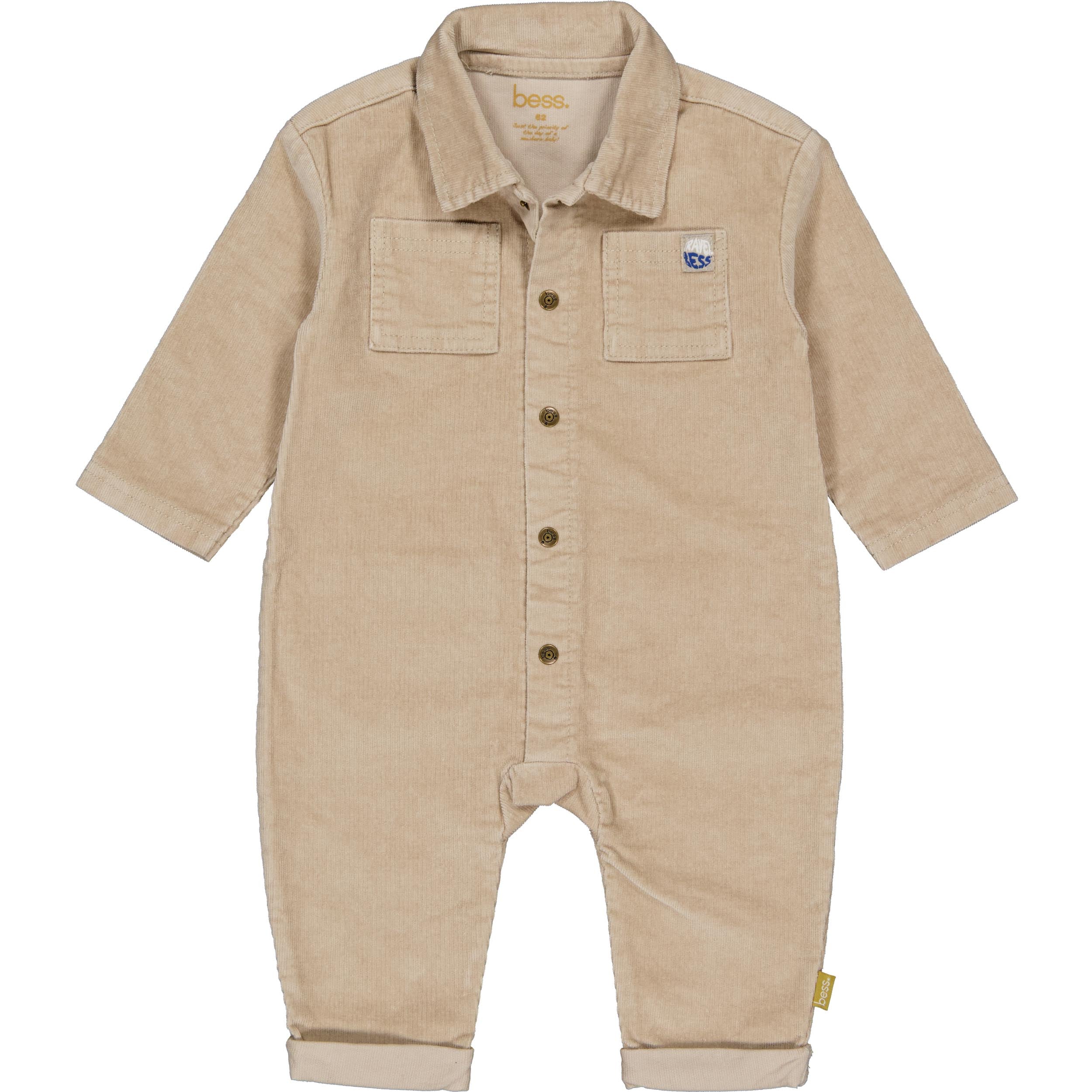 🤎 BESS Baby Jumpsuit Soft Sand – Stoere Riblook