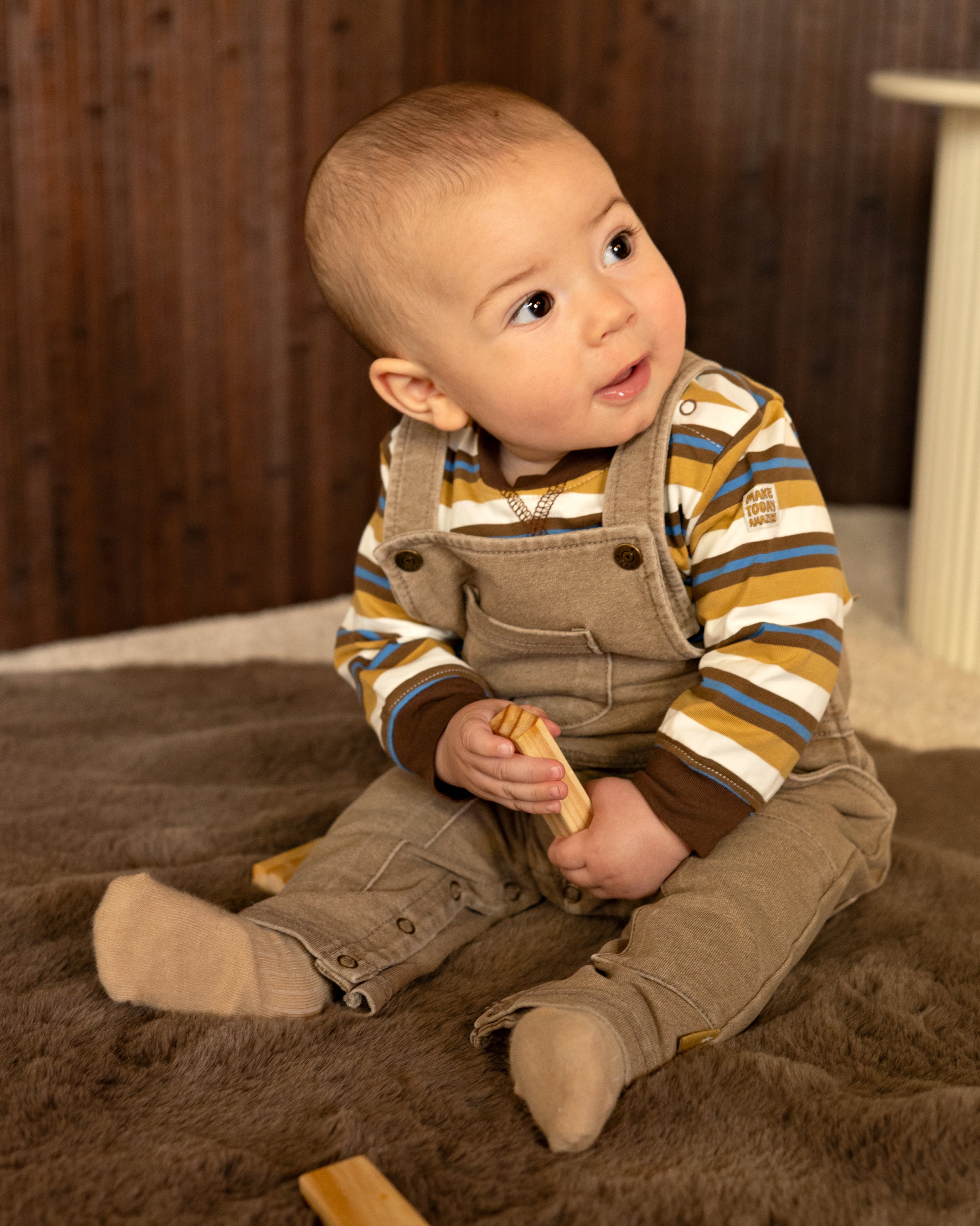 🤎 BESS Baby Salopette Adventure – Zandbruin