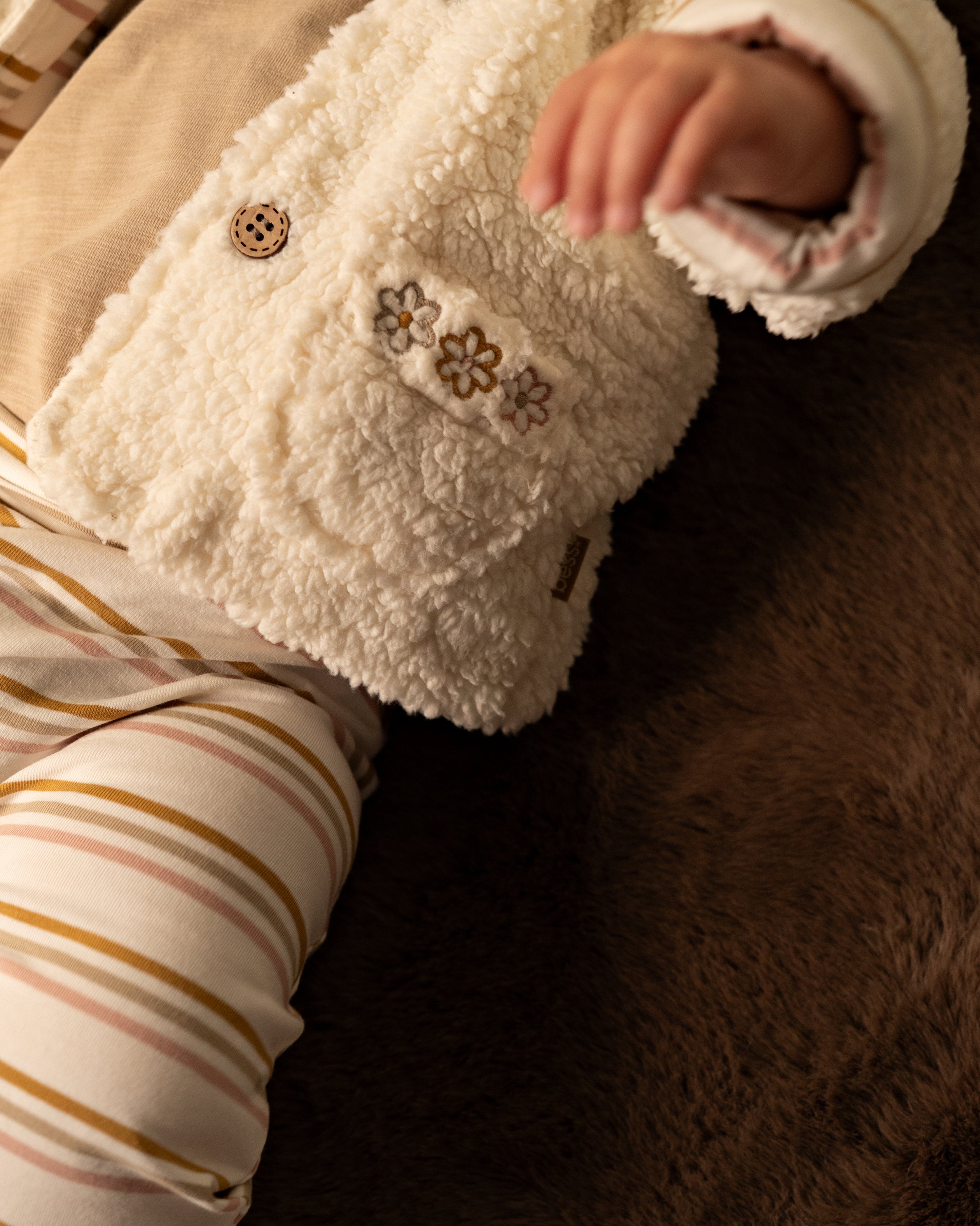 🌸 BESS Baby Teddyjasje Bloom – Ecru