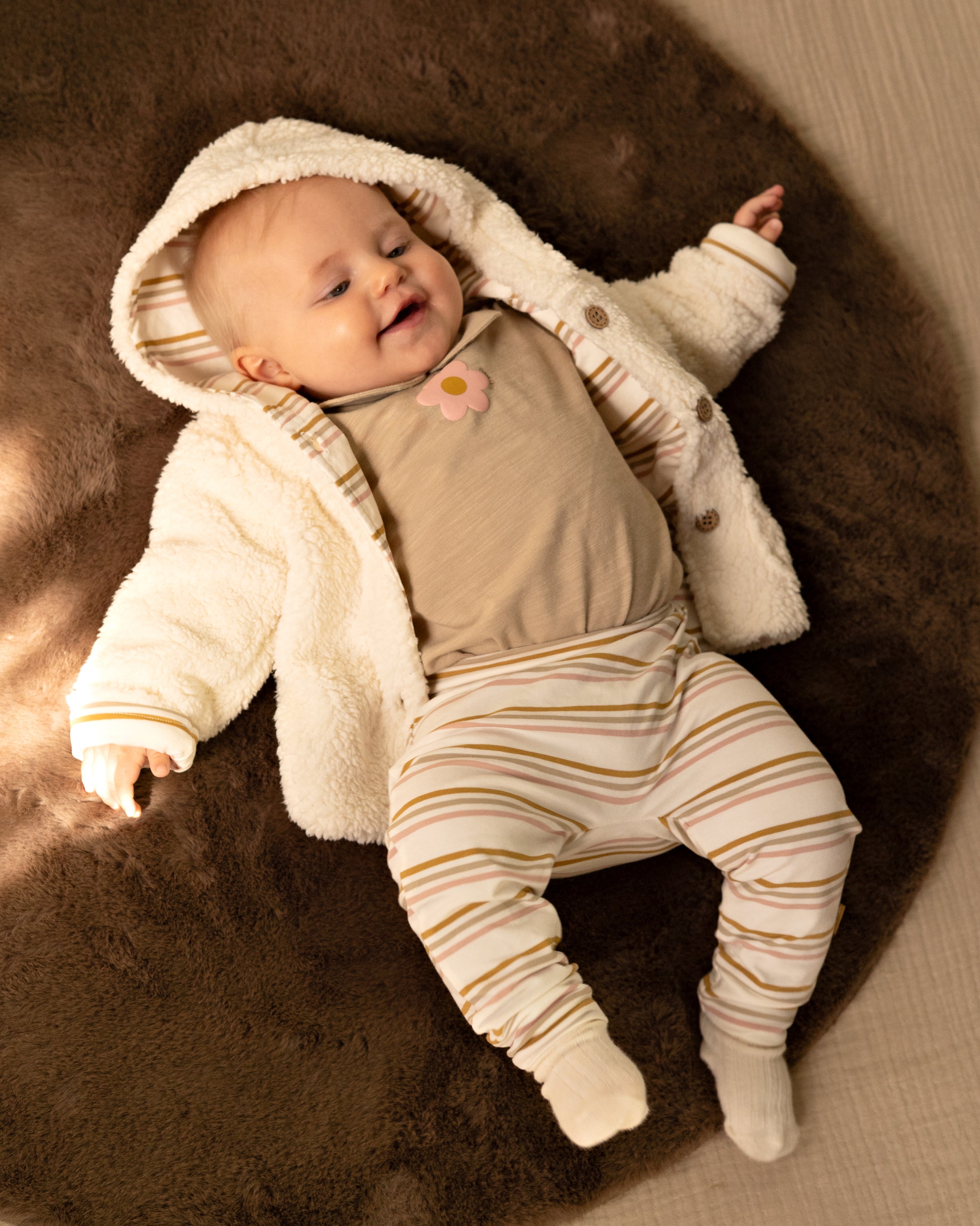 🌸 BESS Baby Teddyjasje Bloom – Ecru