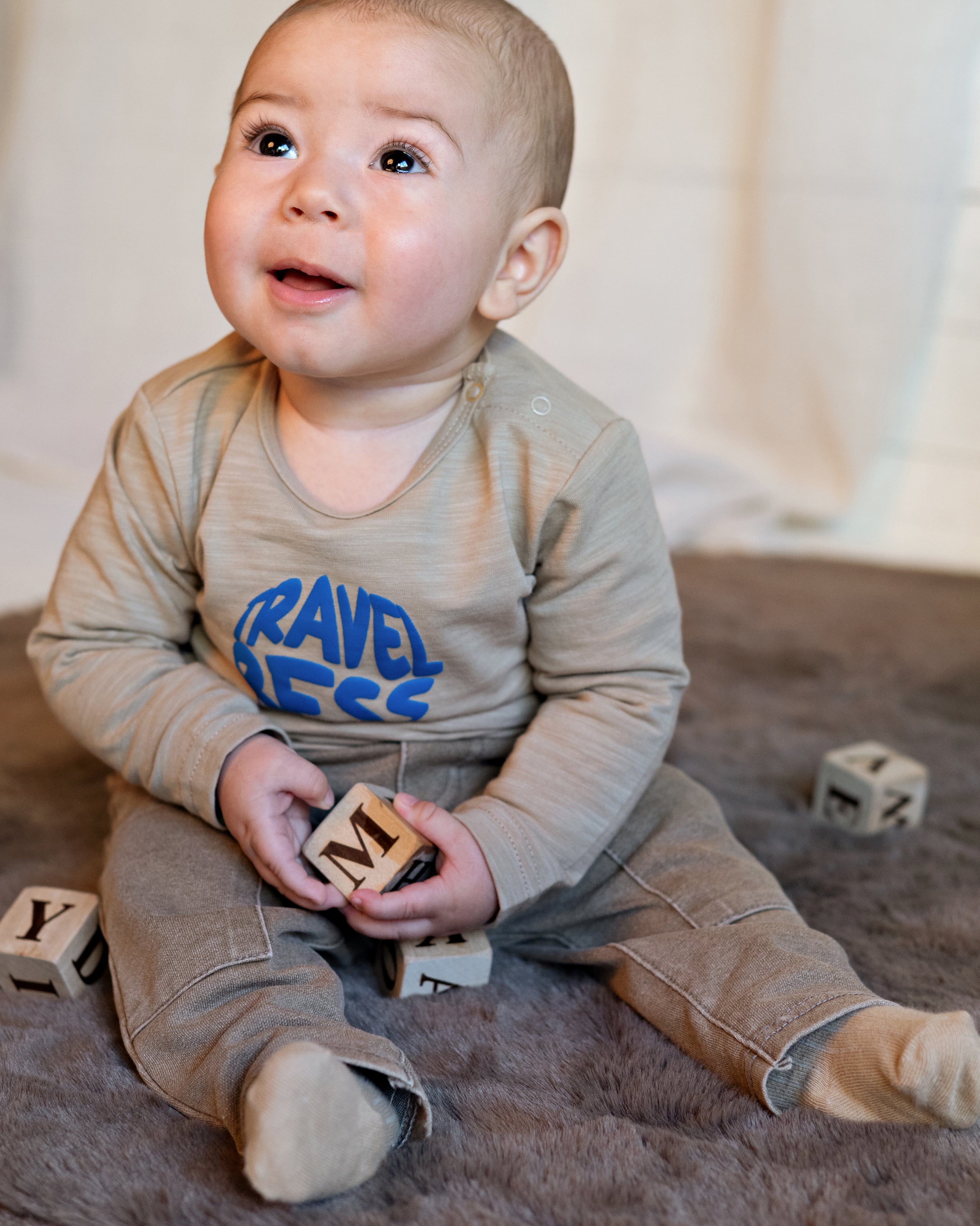 🤎 BESS Baby Cargo Broek – Vintage Taupe