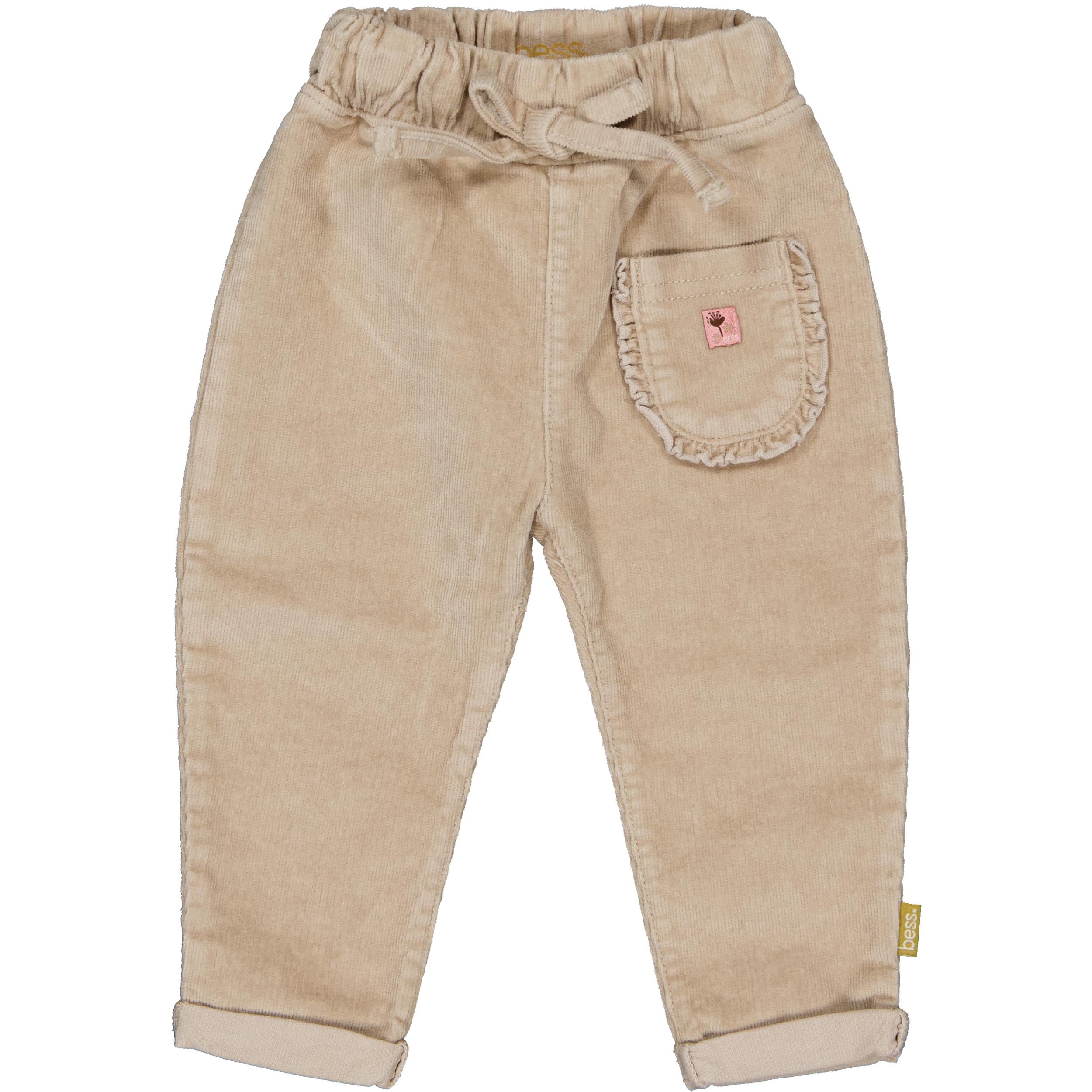 🌸 BESS Baby Broekje Soft Corduroy – Zandbeige