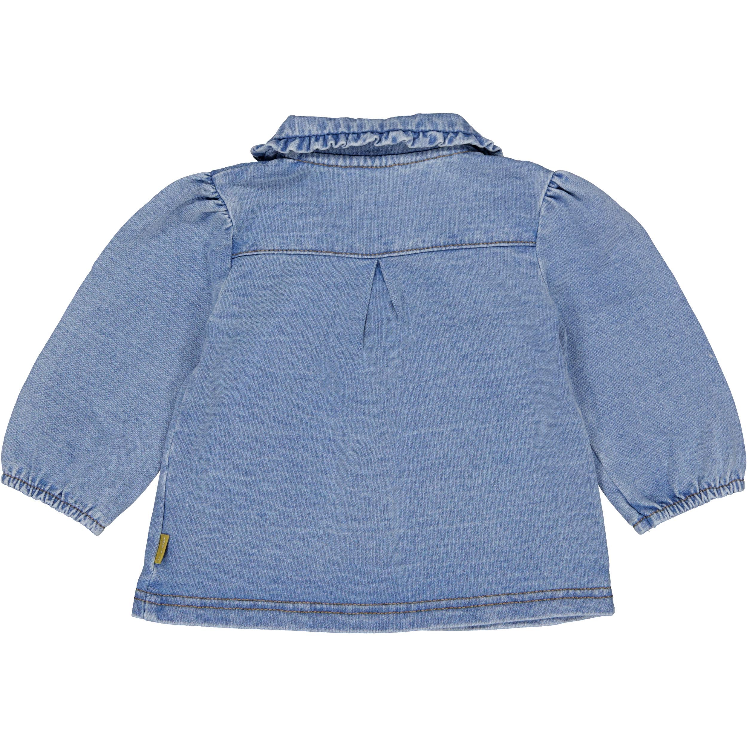 🌼 BESS Baby Blouse Denim Look – Flower Girl