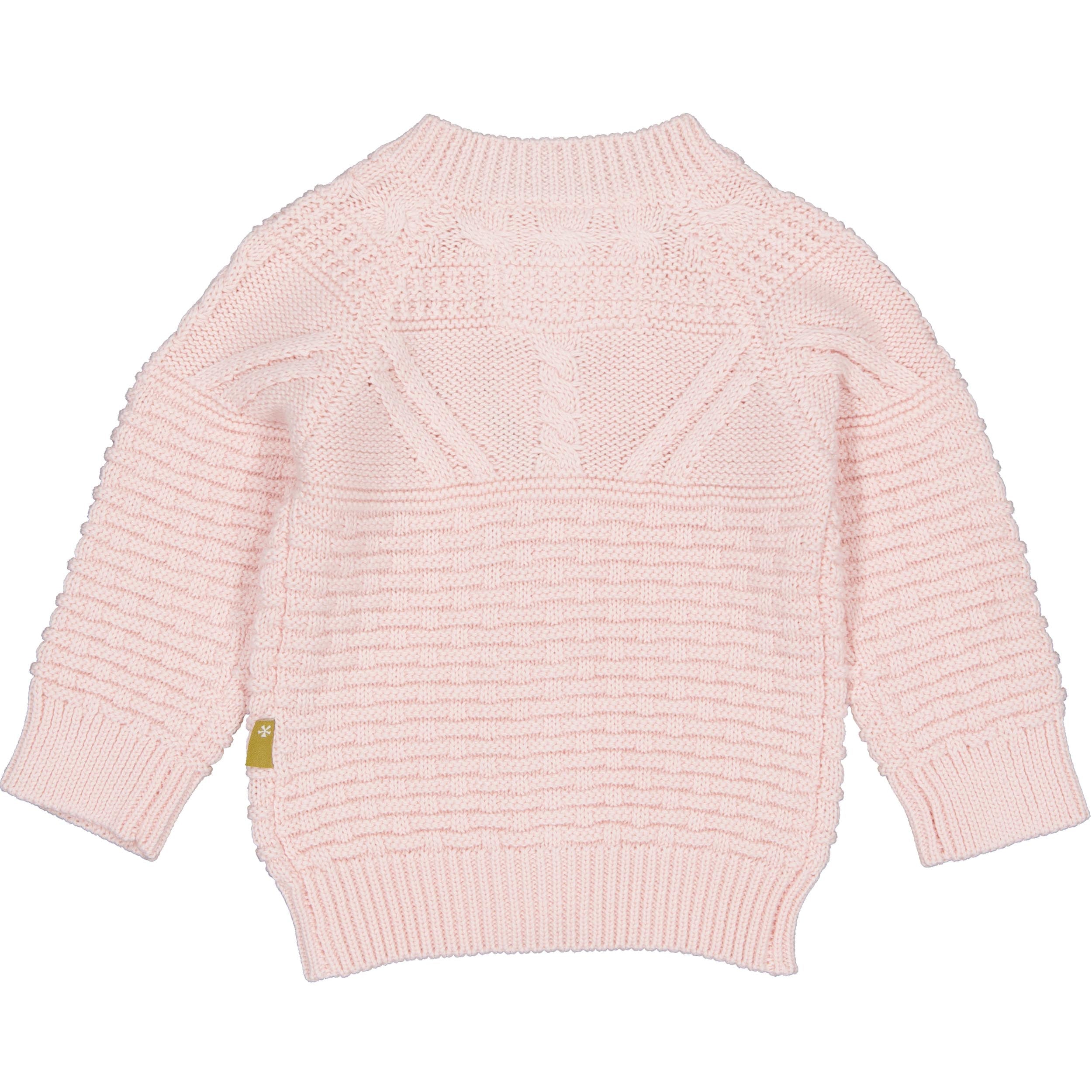 🌸 BESS Baby Gebreid Vestje Zachtroze – Sweet Knit