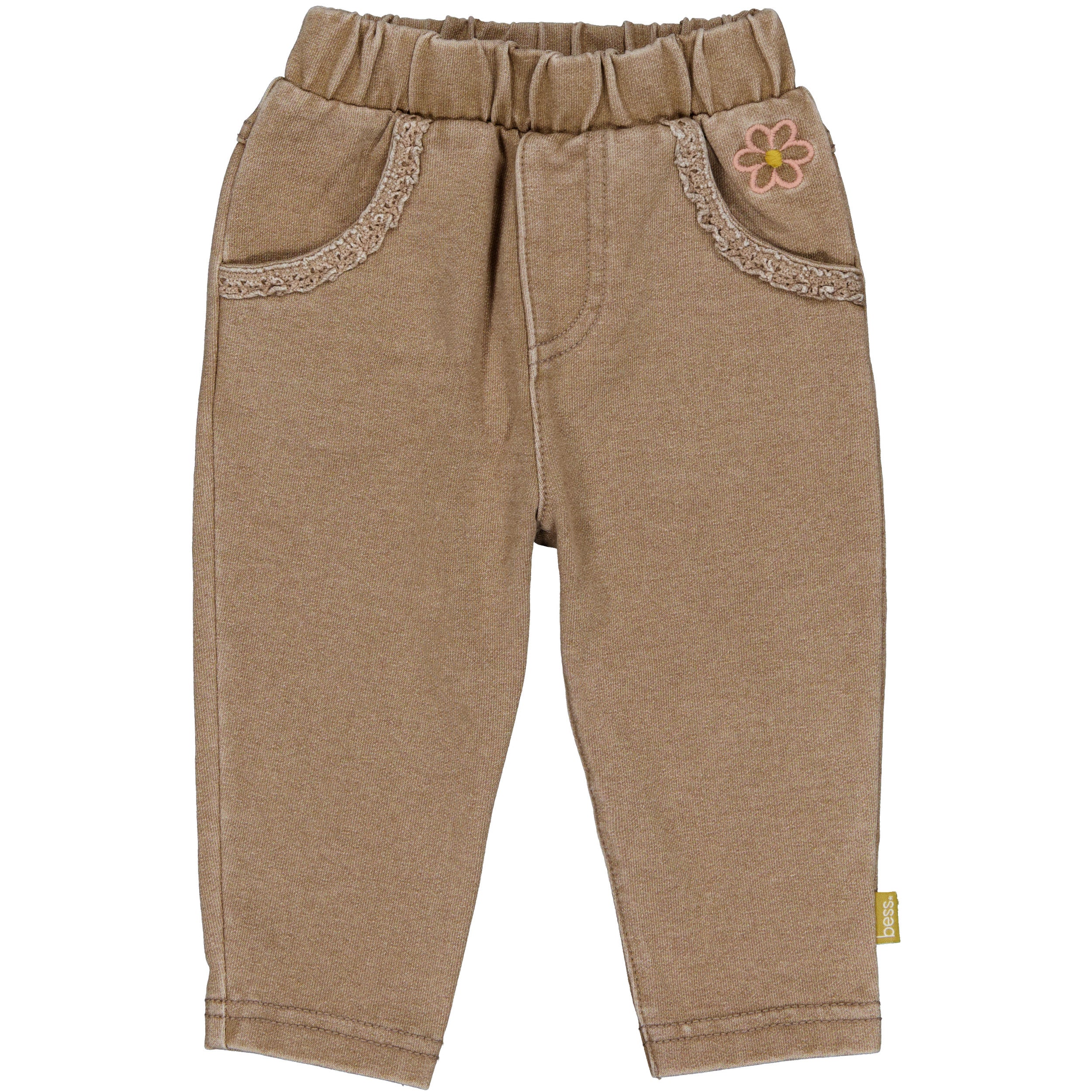 🌸 BESS Meisjesbroek Taupe – Little Flower