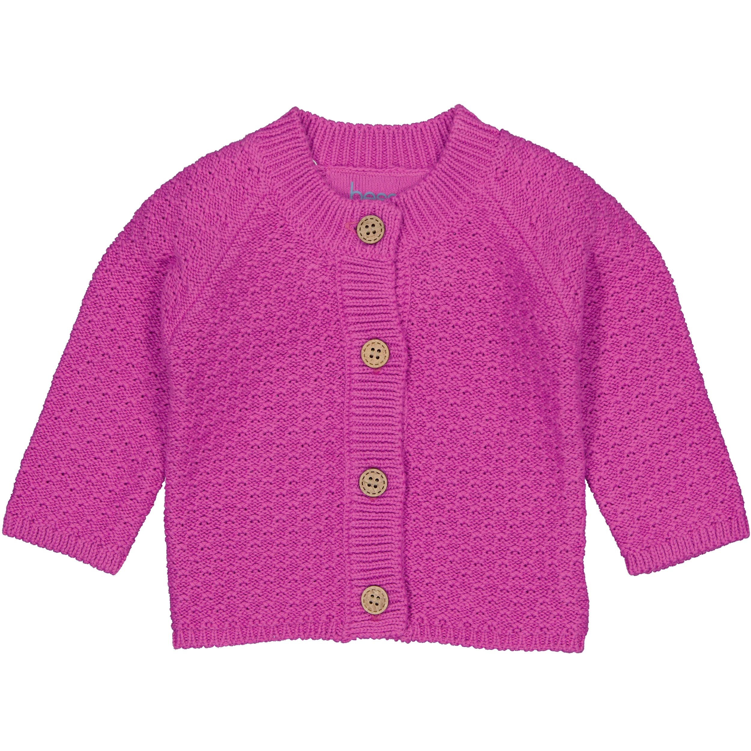 💕 BESS gebreid babyvest Alexis – Fuchsia Pink